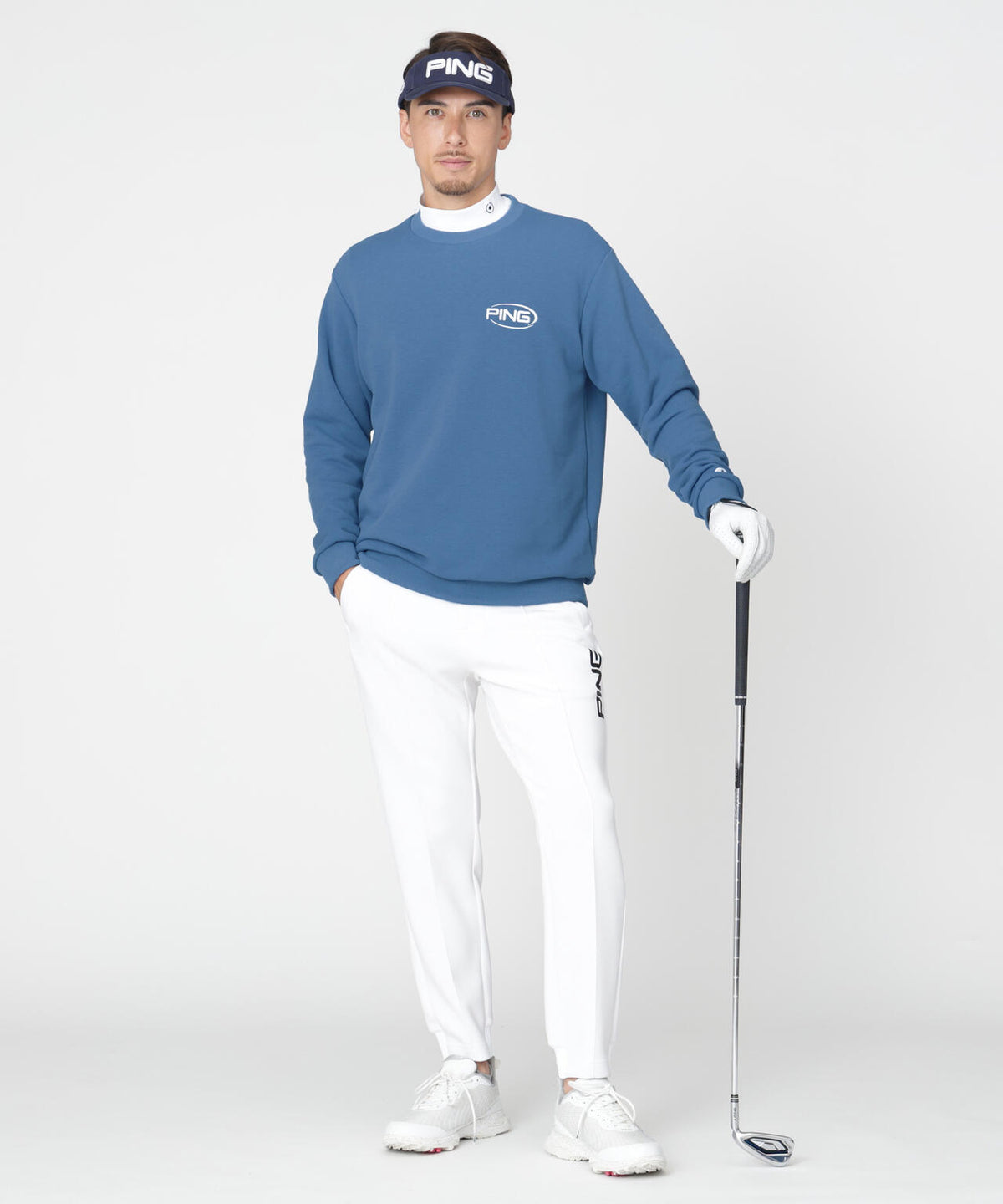 ［PING APPAREL］［吸水速乾・UVケア］10カラーMr.PINGダンシングロゴクルーネックプルオーバー (MENS)