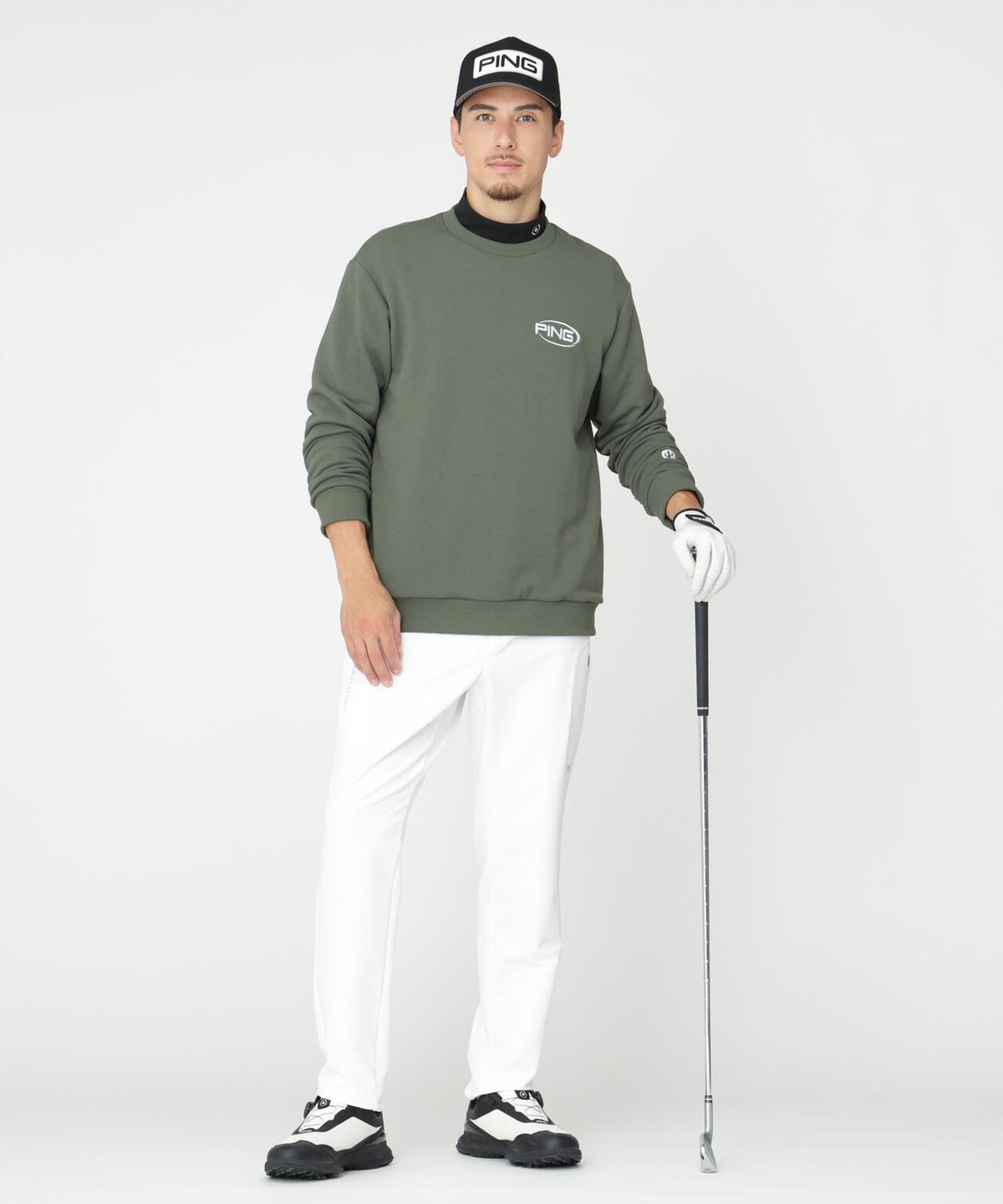 ［PING APPAREL］［吸水速乾・UVケア］10カラーMr.PINGダンシングロゴクルーネックプルオーバー (MENS)