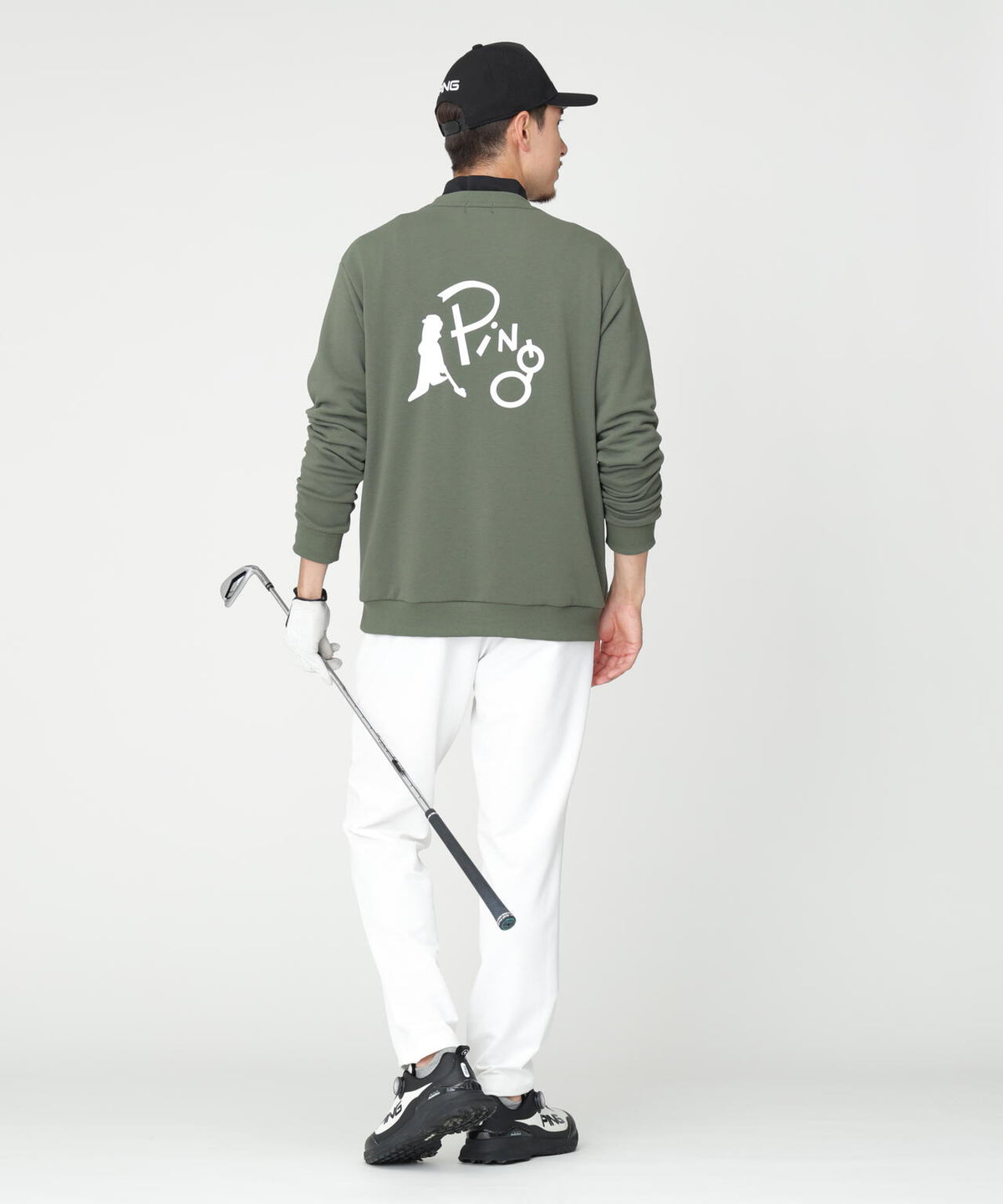 ［PING APPAREL］［吸水速乾・UVケア］10カラーMr.PINGダンシングロゴクルーネックプルオーバー (MENS)