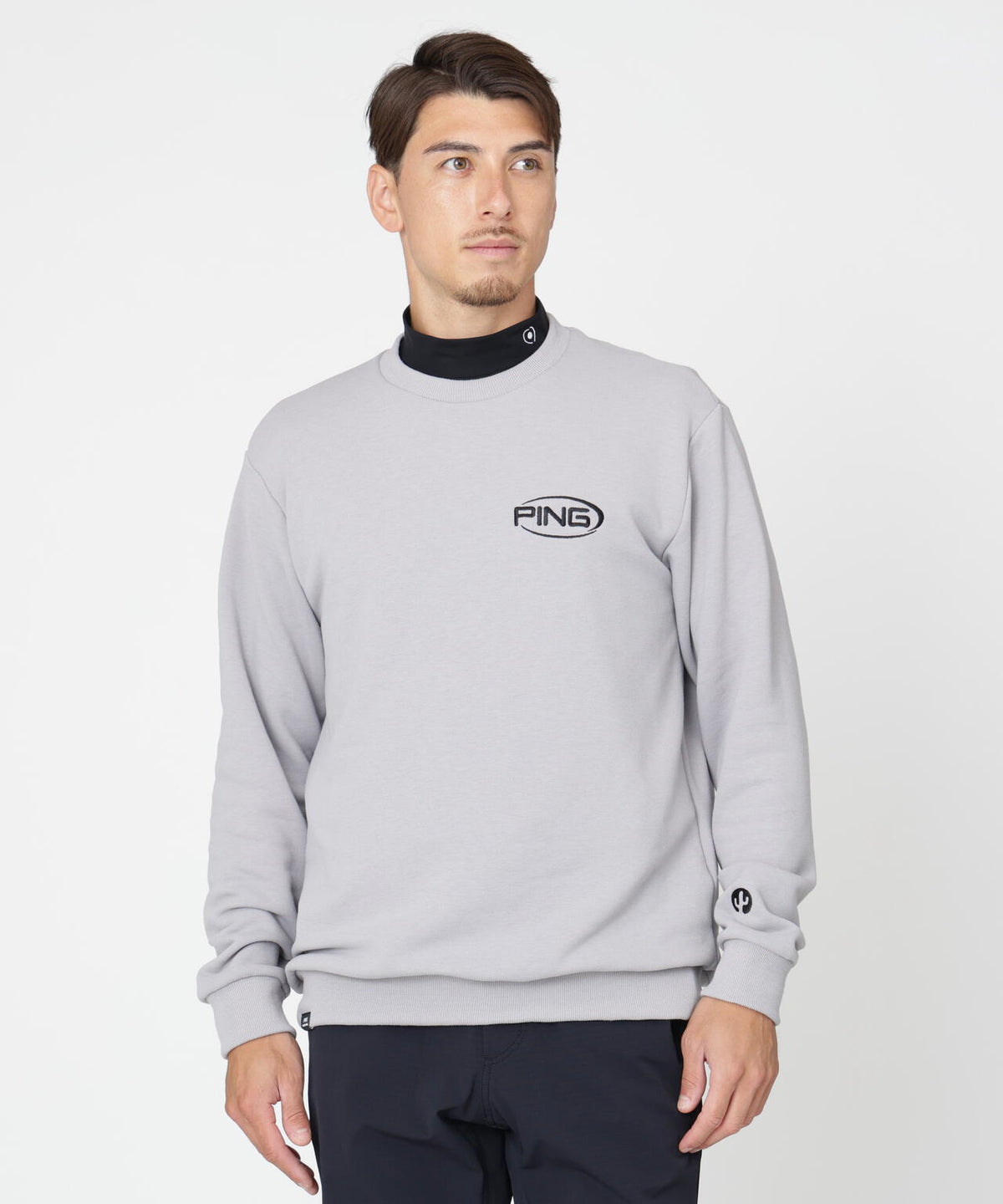 ［PING APPAREL］［吸水速乾・UVケア］10カラーMr.PINGダンシングロゴクルーネックプルオーバー (MENS)