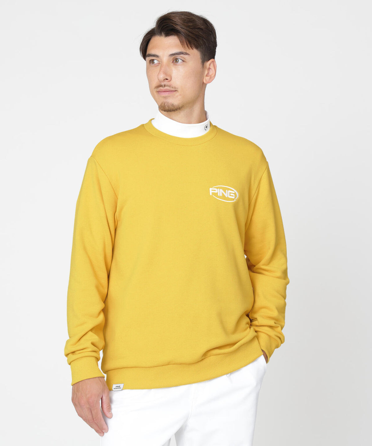 ［PING APPAREL］［吸水速乾・UVケア］10カラーMr.PINGダンシングロゴクルーネックプルオーバー (MENS)