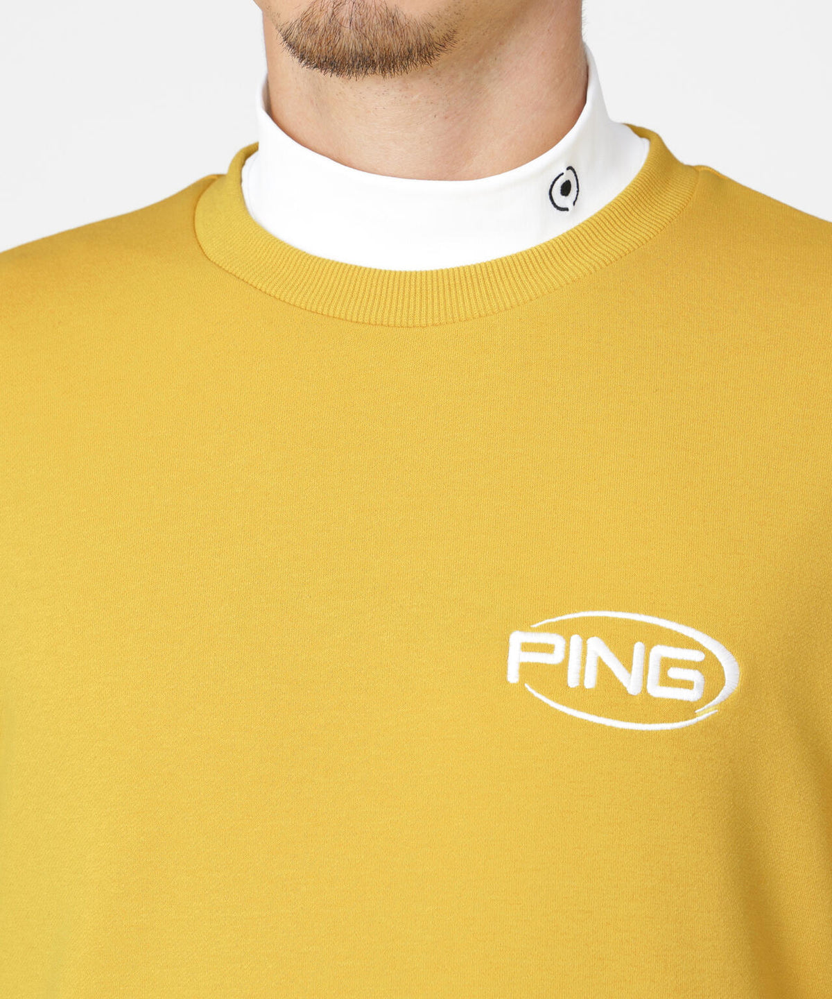 ［PING APPAREL］［吸水速乾・UVケア］10カラーMr.PINGダンシングロゴクルーネックプルオーバー (MENS)