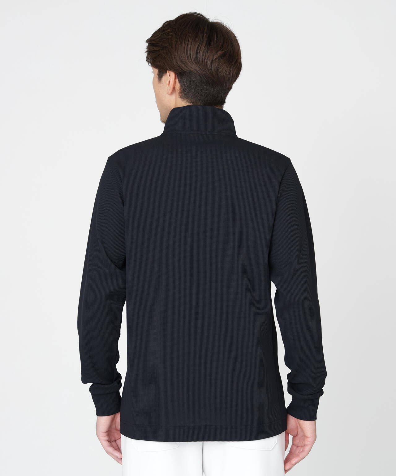 【PING APPAREL】ストレッチワッフルハーフジップカットソー (MENS)