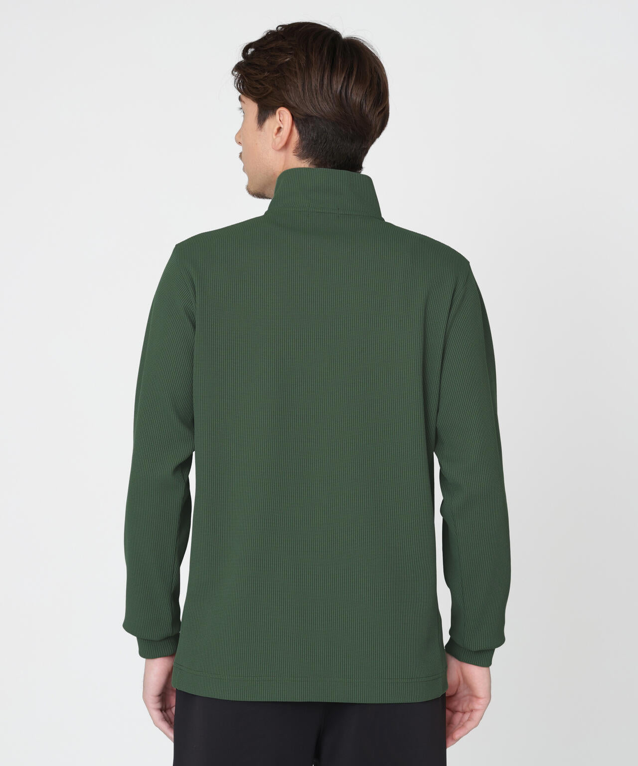 【PING APPAREL】ストレッチワッフルハーフジップカットソー (MENS)