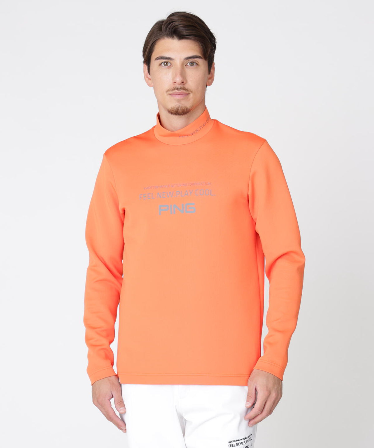 [PING APPAREL] 裏メッシュダンボール長袖ハイネックシャツ (MENS)