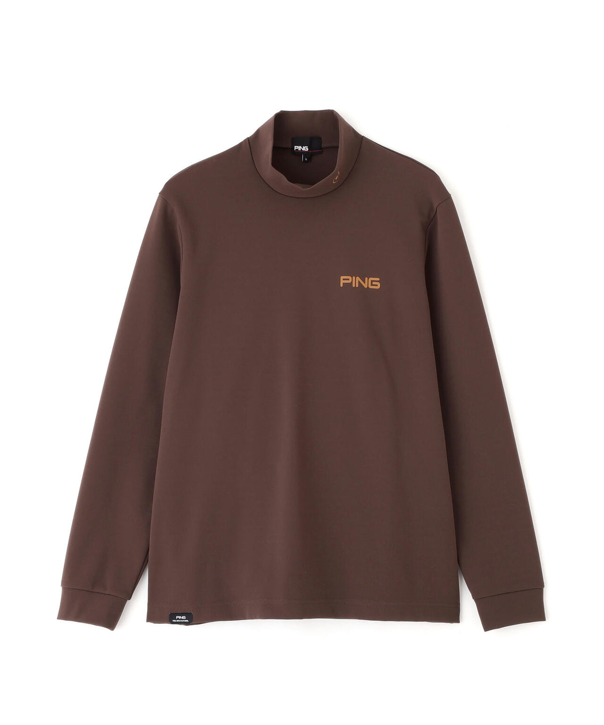 【PING APPAREL】スパンライクポンチ長袖ハイネックシャツ (MENS)