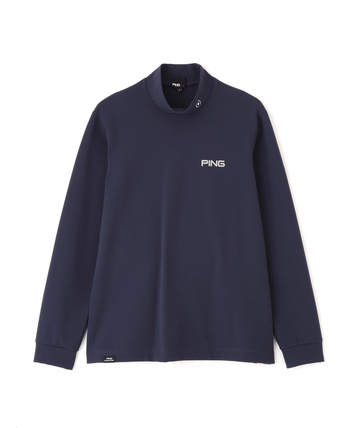 【PING APPAREL】スパンライクポンチ長袖ハイネックシャツ (MENS)