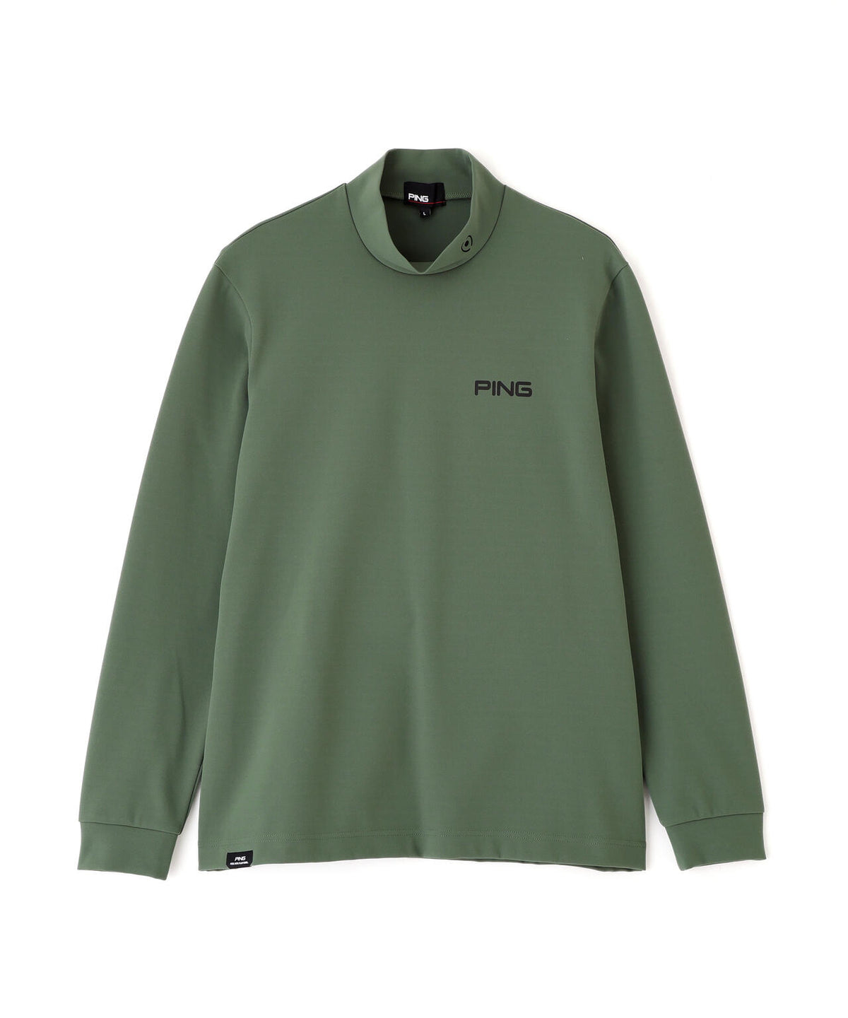【PING APPAREL】スパンライクポンチ長袖ハイネックシャツ (MENS)