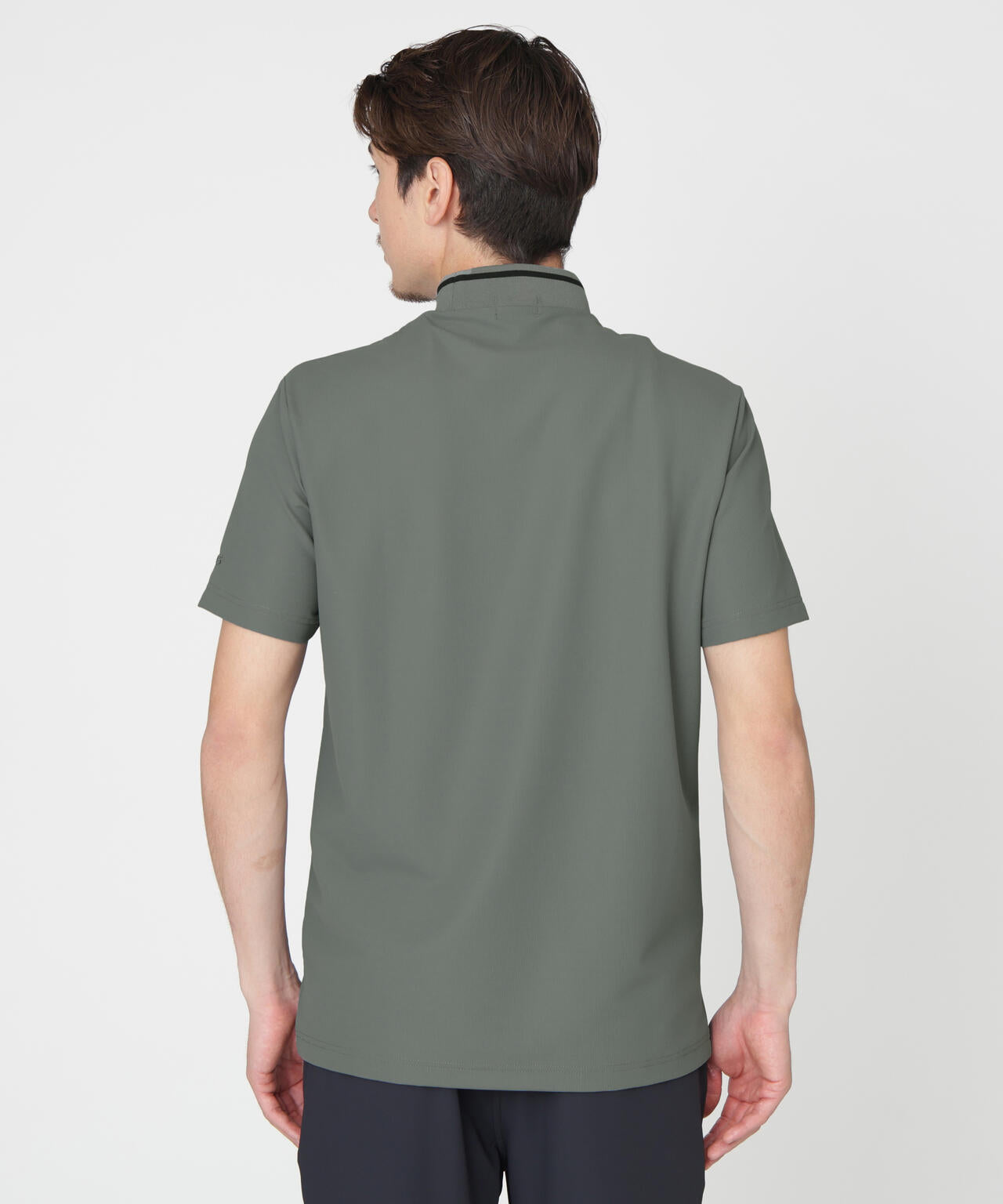 ［PING APPAREL］［接触冷感・UVカット］ワッフルロゴジャカード襟ハイネックシャツ (MENS)