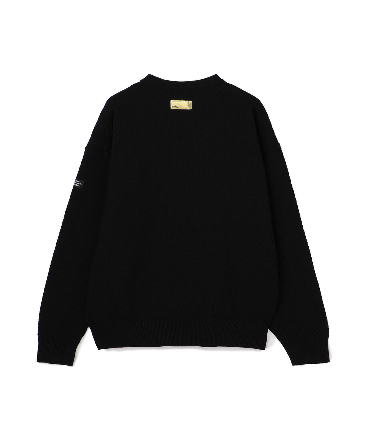 [PING APPAREL] ハニカムジャカードクルーネックニットプルオーバー ＜GOLD＞ (MENS)