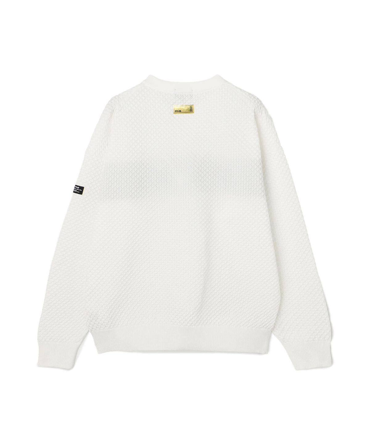 [PING APPAREL] ハニカムジャカードクルーネックニットプルオーバー ＜GOLD＞ (MENS)
