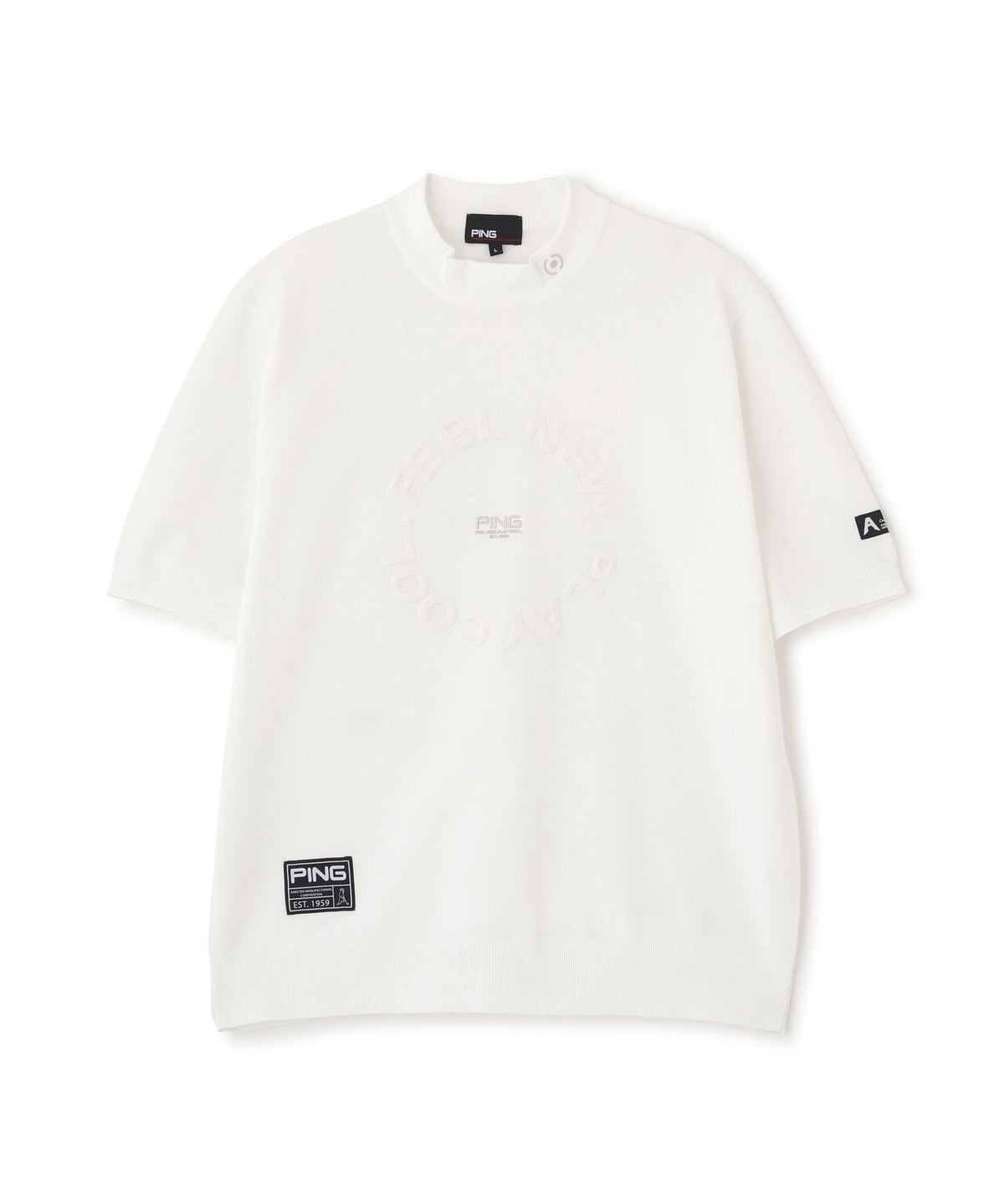 【PING APPAREL】半袖ハイネックニット ＜GOLD＞ (MENS)