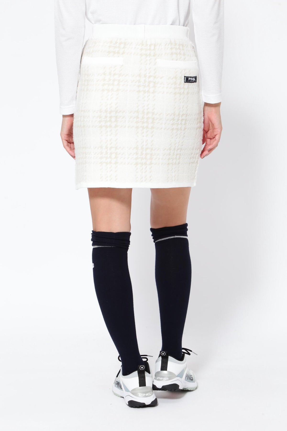 【PING APPAREL】ブークレチェック柄 ジャカードニットスカート ＜NATIVE＞ (LADIES)