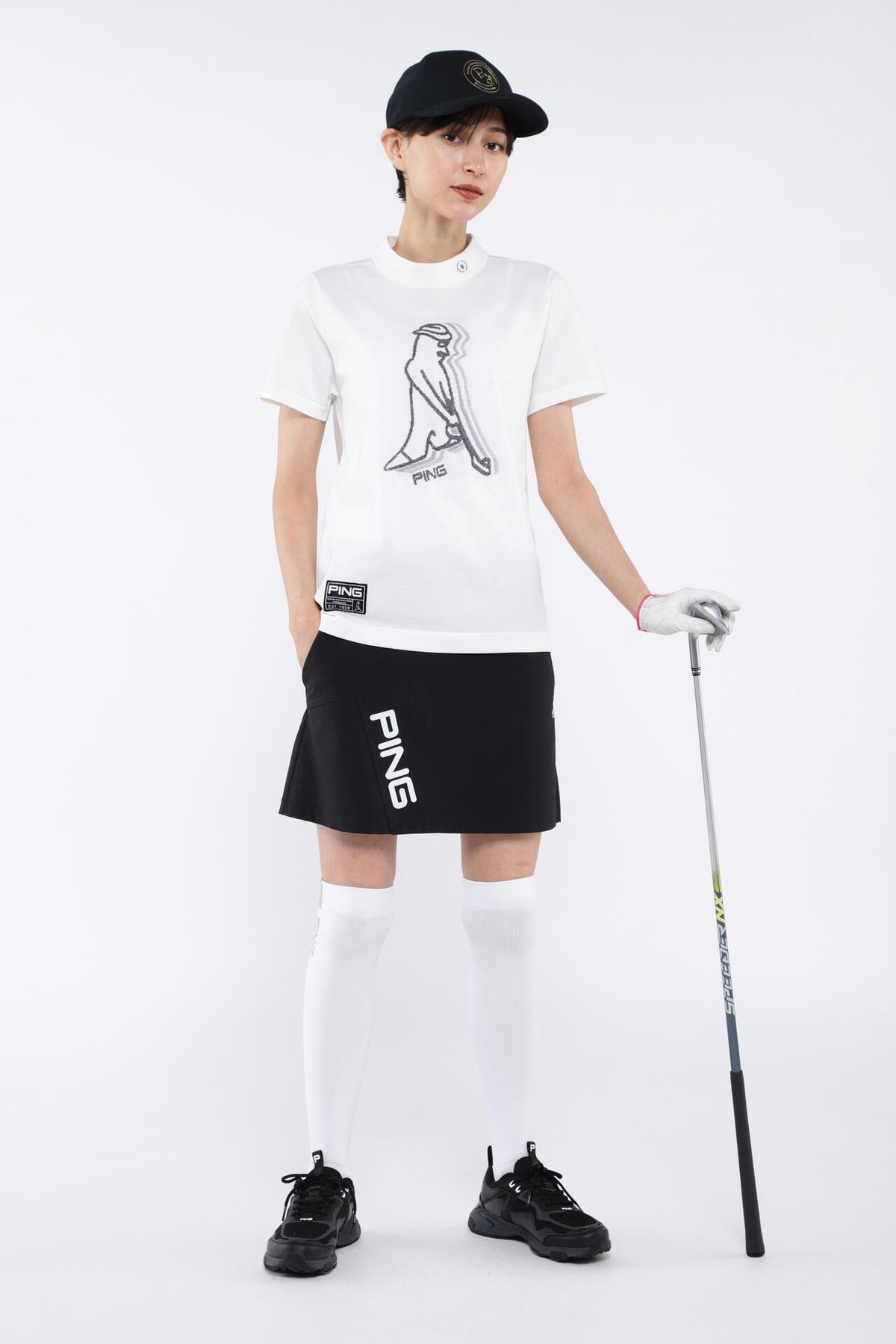 【PING APPAREL】ラップストレッチスカート ＜GOLD＞ (LADIES)