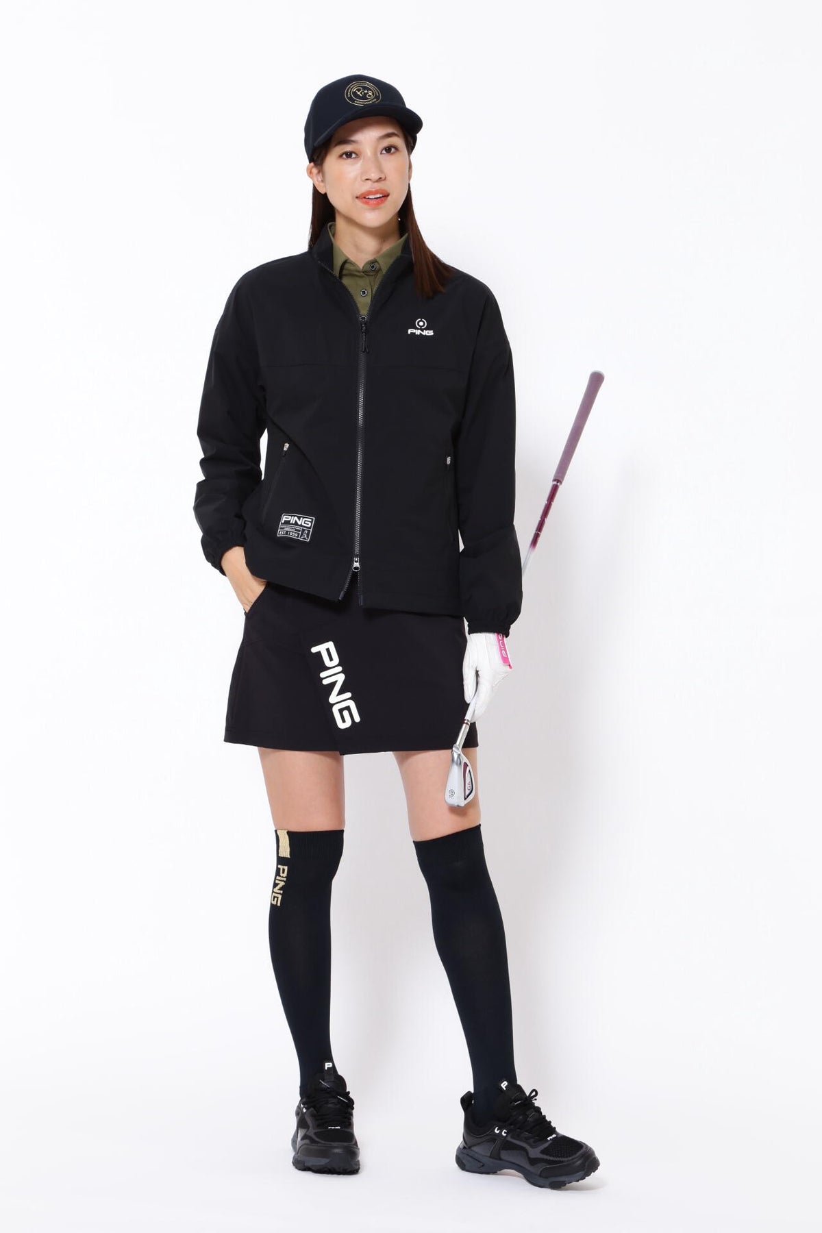 【PING APPAREL】ラップストレッチスカート ＜GOLD＞ (LADIES)