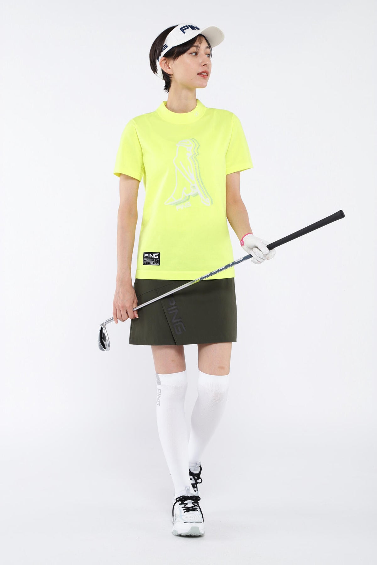 【PING APPAREL】ラップストレッチスカート ＜GOLD＞ (LADIES)