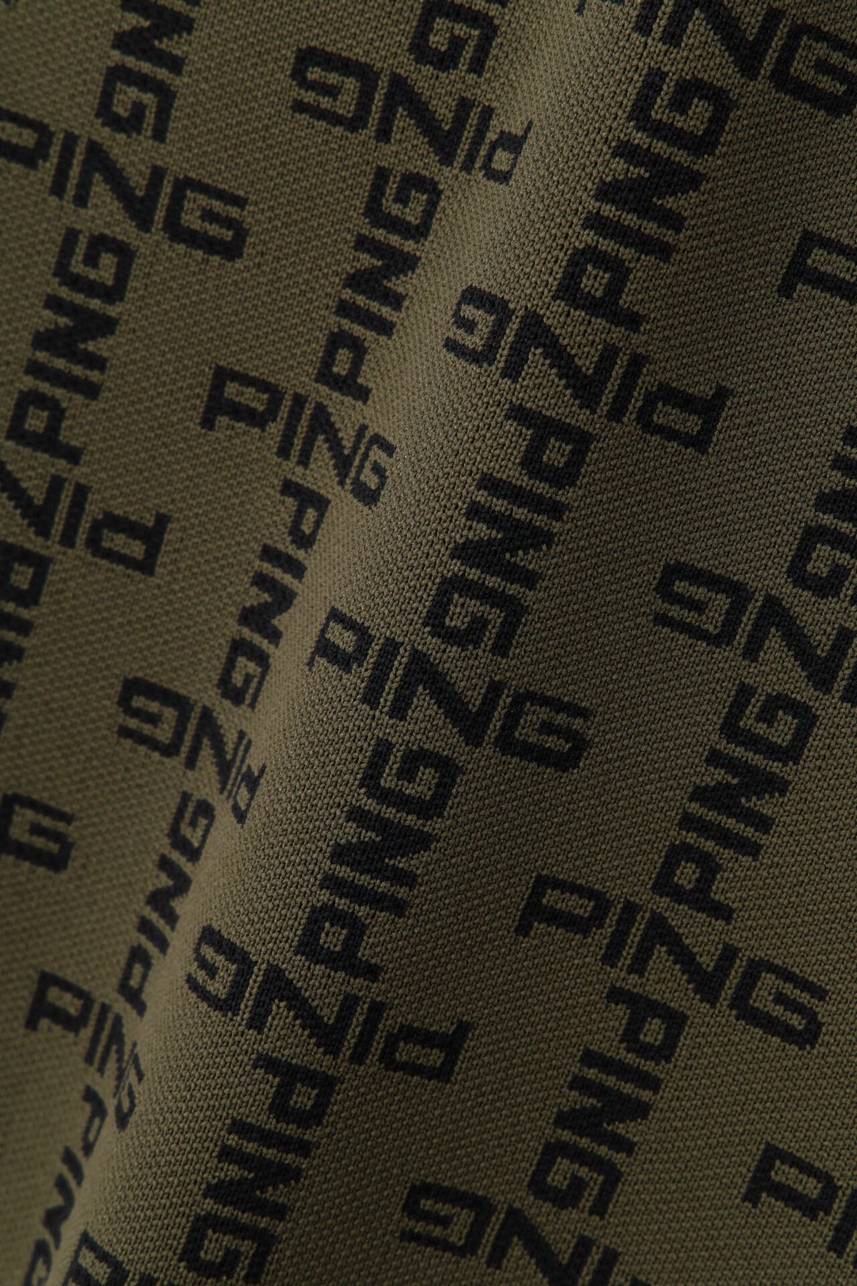 【PING APPAREL】モノグラム柄ジャガードクルーネックニットプルオーバー ＜GOLD＞ (LADIES)