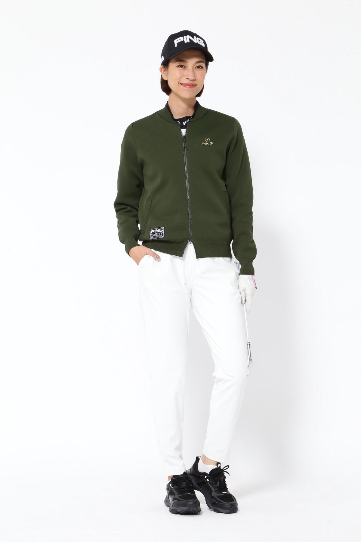 【PING APPAREL】フルジップニットブルゾン ＜GOLD＞ (LADIES)