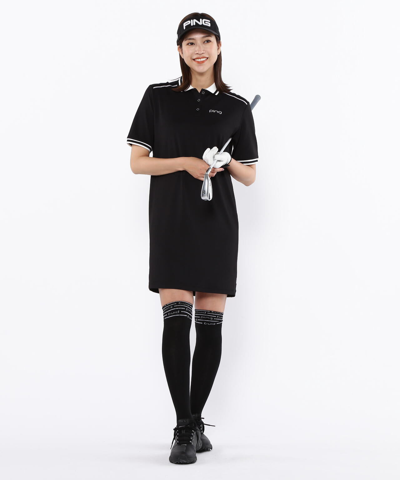 【PING APPAREL】テラカノコ半袖バイカラーポロワンピース ＜LADIES LINE＞＜PERFORMANCE＞ (LADIES)