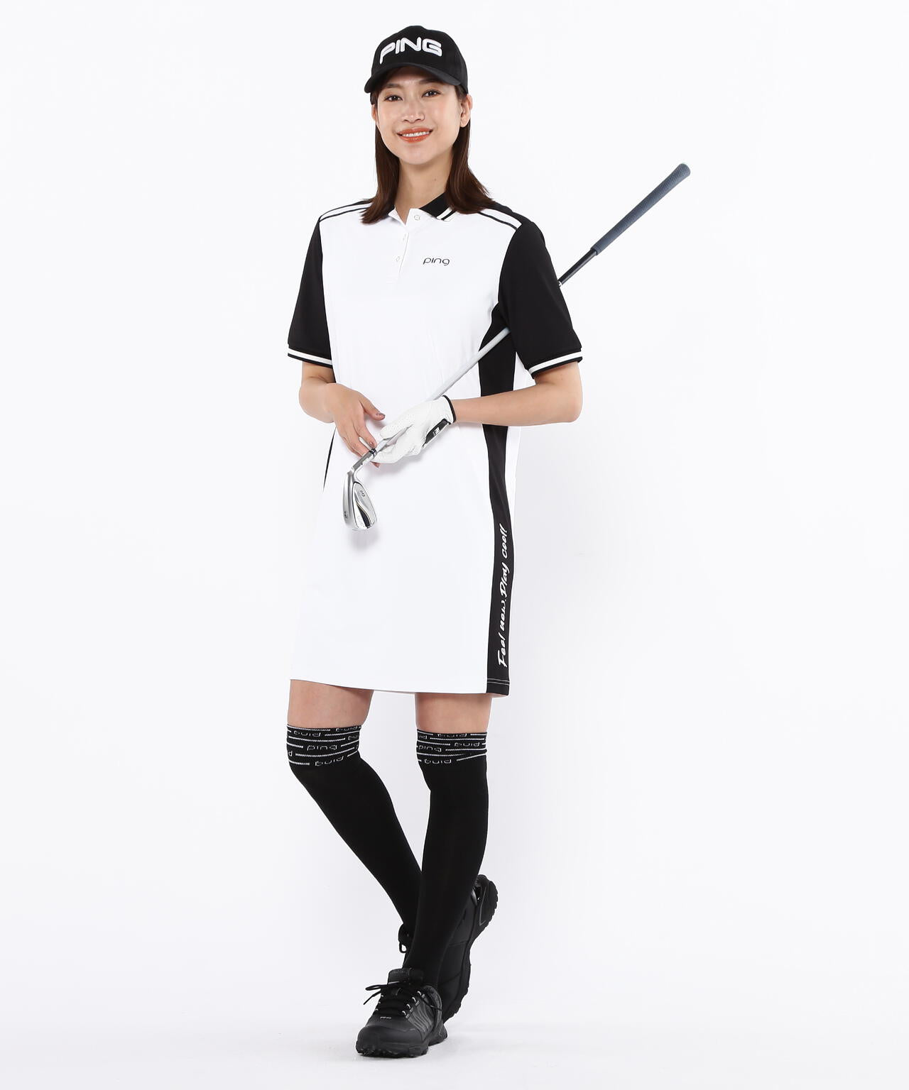 【PING APPAREL】テラカノコ半袖バイカラーポロワンピース ＜LADIES LINE＞＜PERFORMANCE＞ (LADIES)