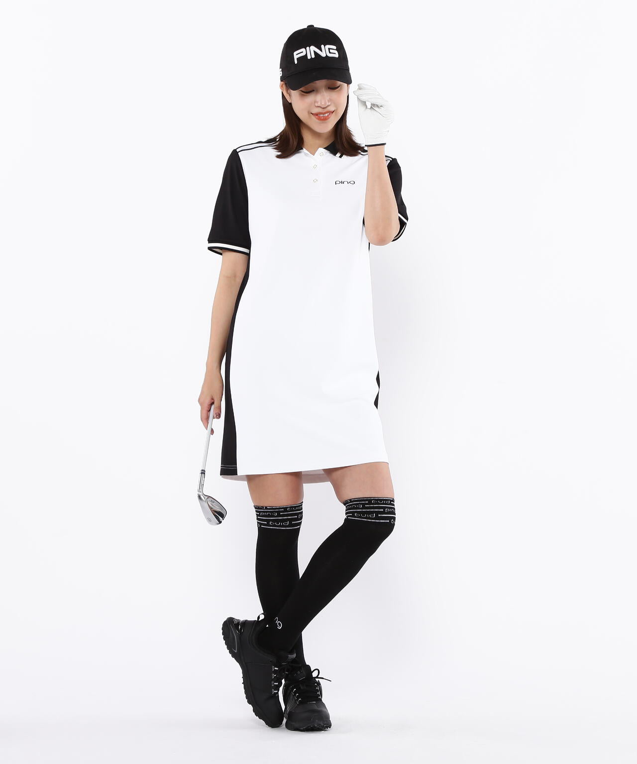 【PING APPAREL】テラカノコ半袖バイカラーポロワンピース ＜LADIES LINE＞＜PERFORMANCE＞ (LADIES)