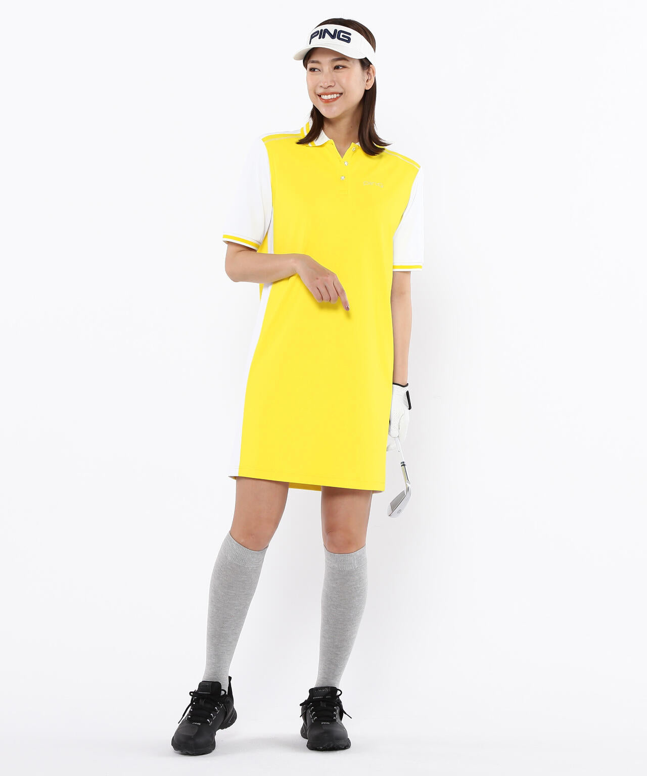 【PING APPAREL】テラカノコ半袖バイカラーポロワンピース ＜LADIES LINE＞＜PERFORMANCE＞ (LADIES)