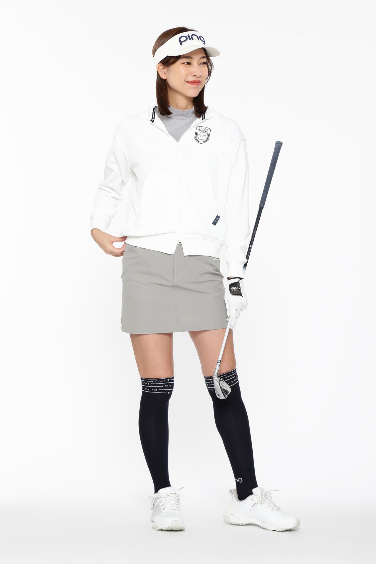 【PING APPAREL】全方向ストレッチ二重織台形スカート ＜LADIES LINE＞＜NATIVE＞ (LADIES)
