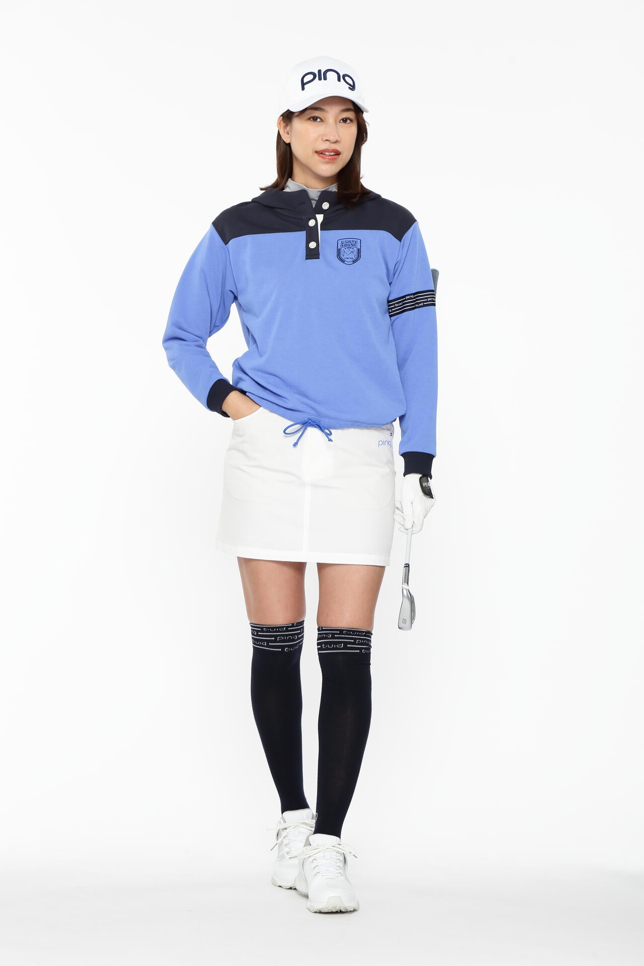 【PING APPAREL】全方向ストレッチ二重織台形スカート ＜LADIES LINE＞＜NATIVE＞ (LADIES)
