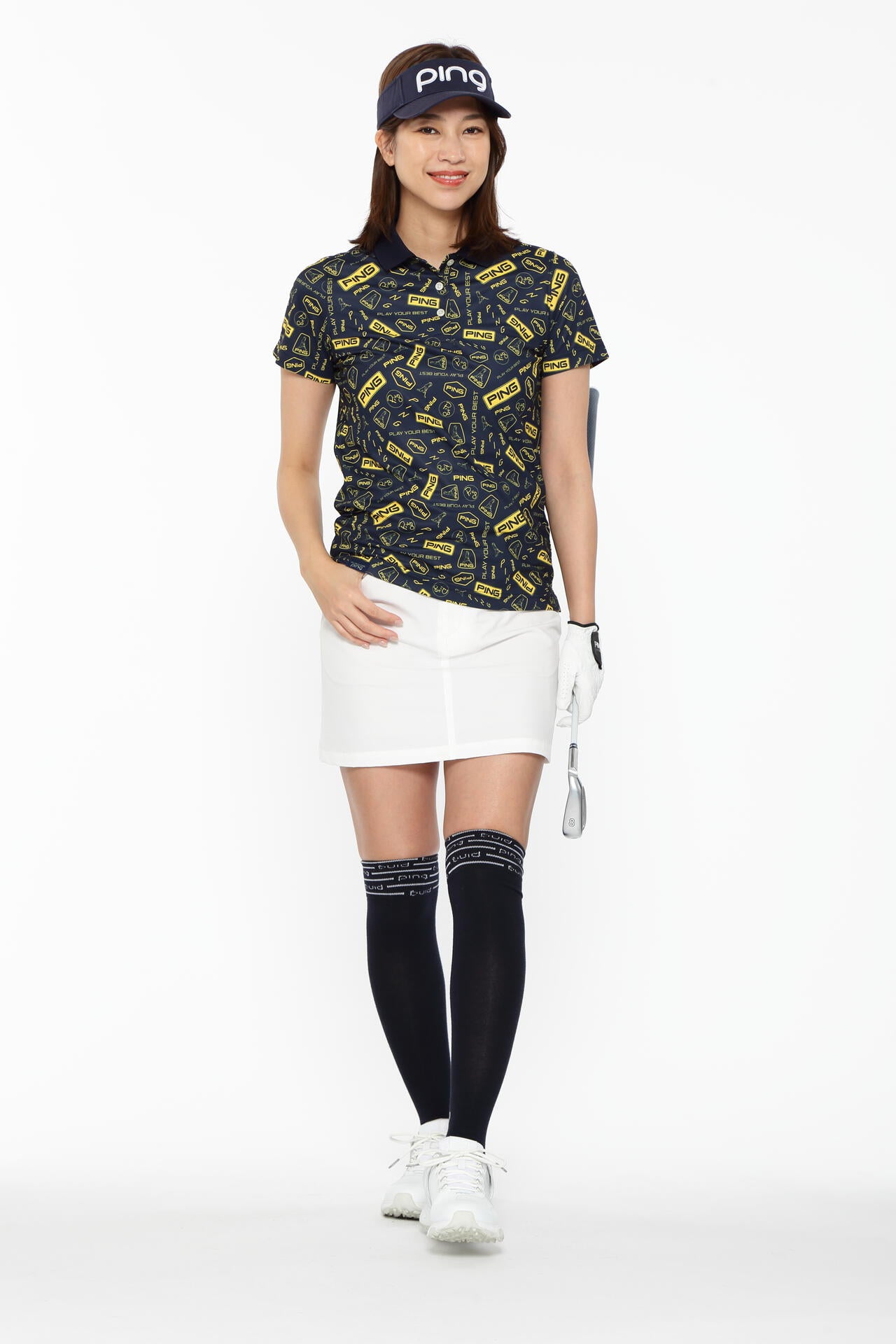 【PING APPAREL】全方向ストレッチ二重織台形スカート ＜LADIES LINE＞＜NATIVE＞ (LADIES)