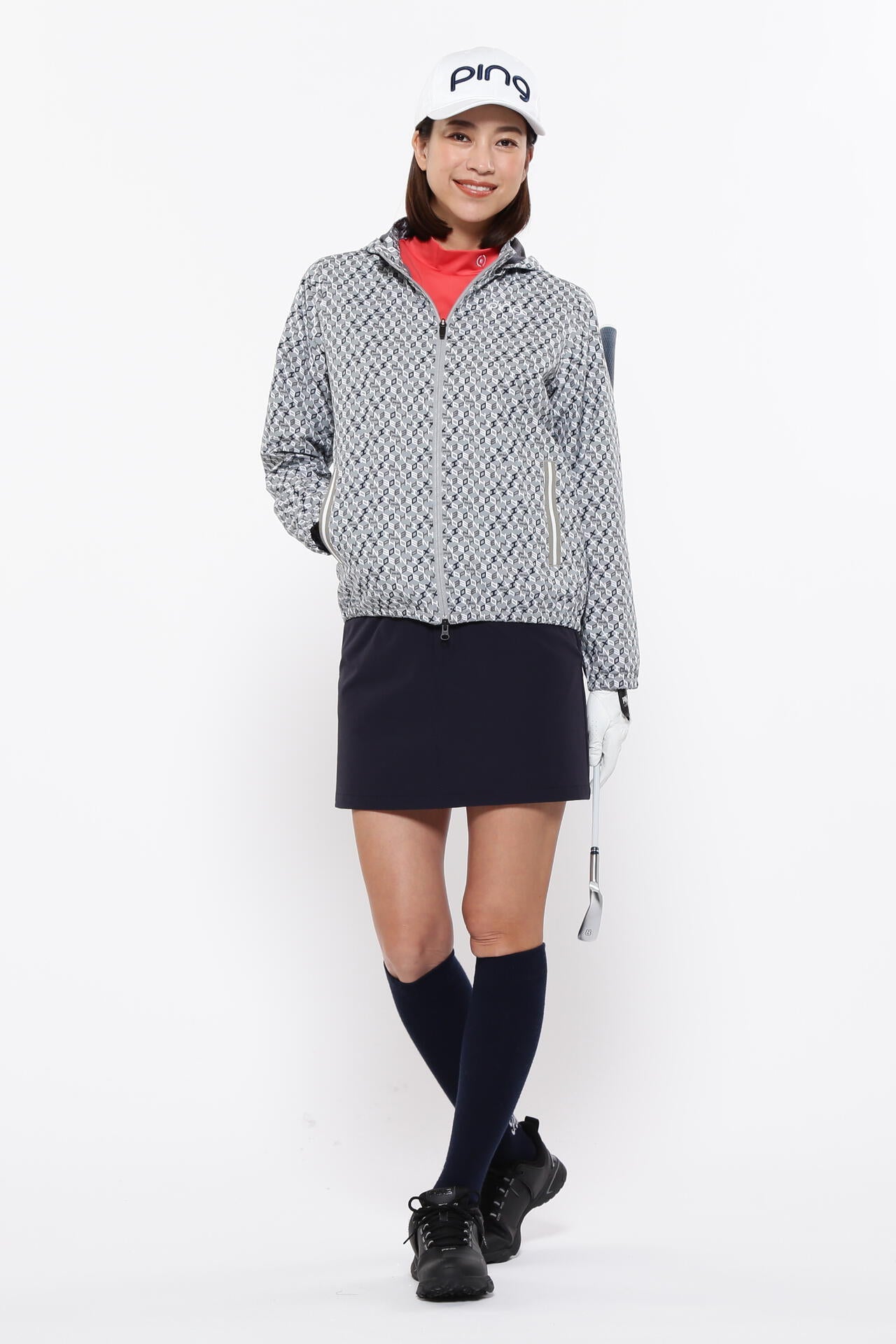 【PING APPAREL】全方向ストレッチ二重織台形スカート ＜LADIES LINE＞＜NATIVE＞ (LADIES)