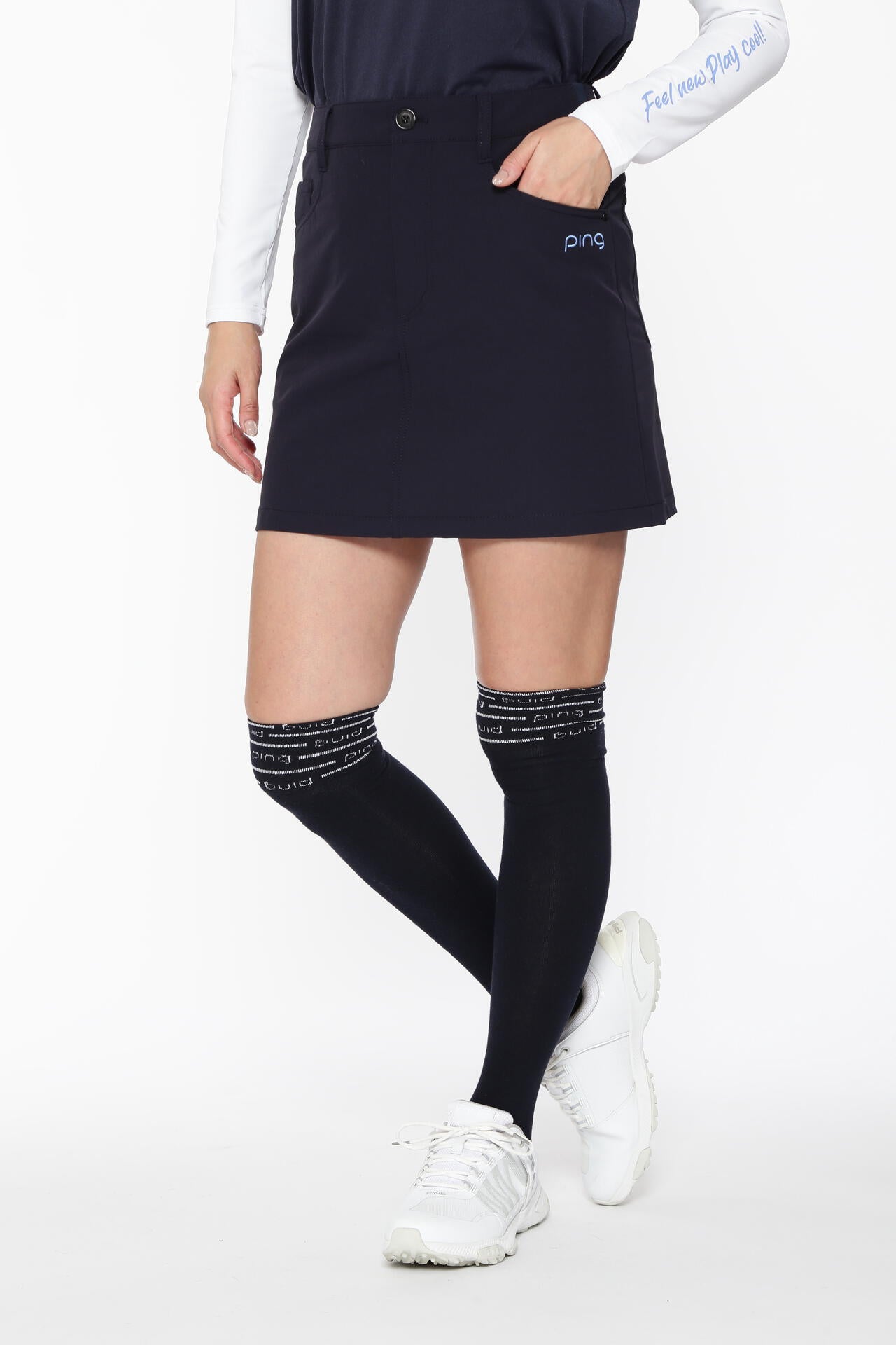 【PING APPAREL】全方向ストレッチ二重織台形スカート ＜LADIES LINE＞＜NATIVE＞ (LADIES)