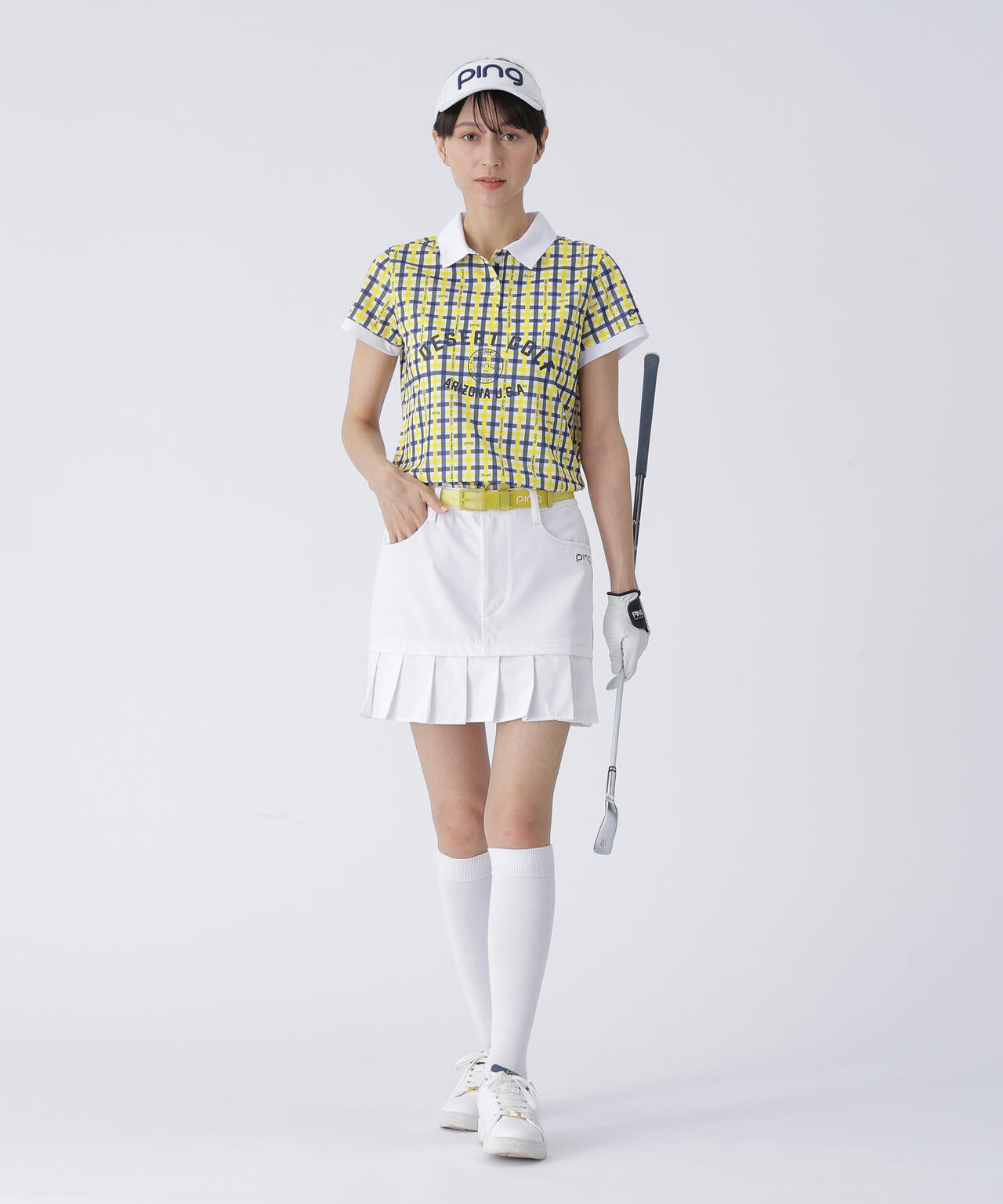 【PING APPAREL】総柄プリント半袖ポロシャツ ＜LADIES LINE＞＜PERFORMANCE＞ (LADIES)
