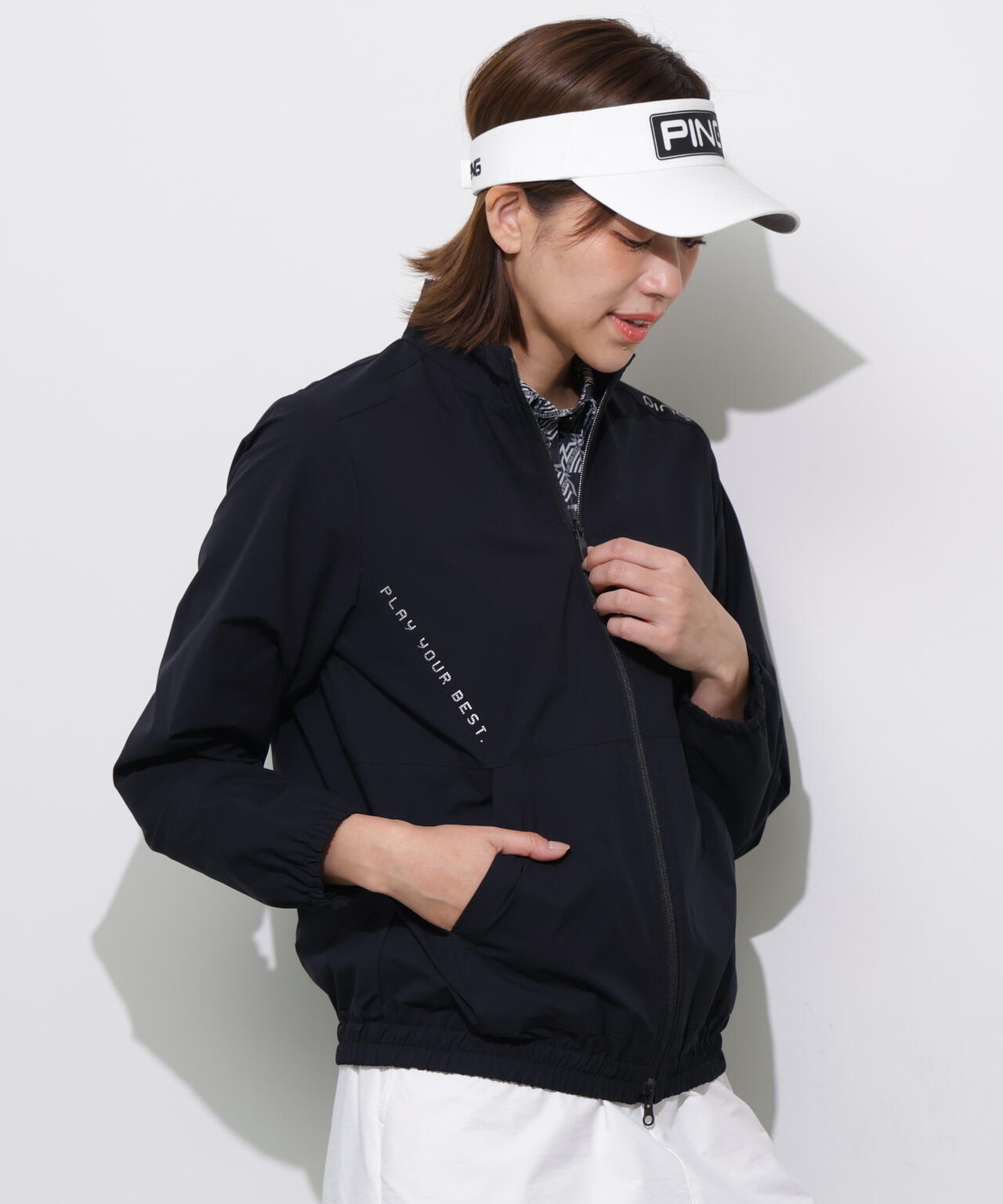 【PING APPAREL】テラエステルストレッチ2WAY撥水ブルゾン ＜PERFORMANCE＞ (LADIES)
