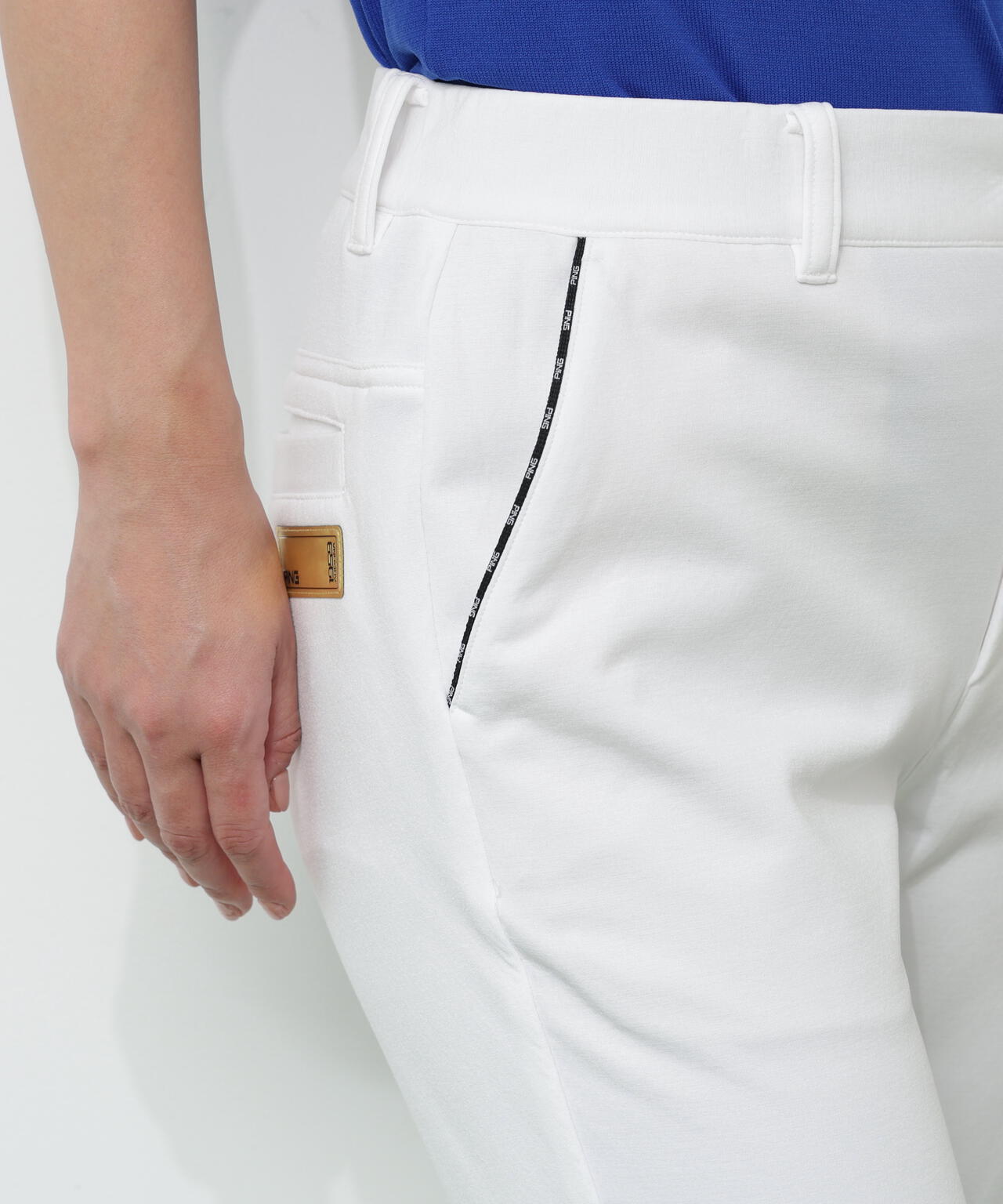 【PING APPAREL】全方向ストレッチ 接結裏メッシュスウェットテーパードパンツ ＜GOLD＞ (LADIES)