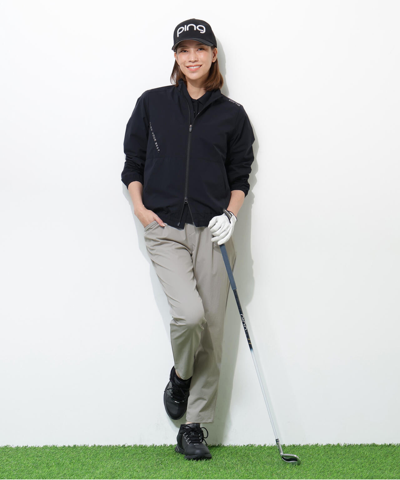 【PING APPAREL】全方向ストレッチ二重織フィット&ストレッチワンタックテーパードパンツ＜PERFORMANCE＞ (LADIES)