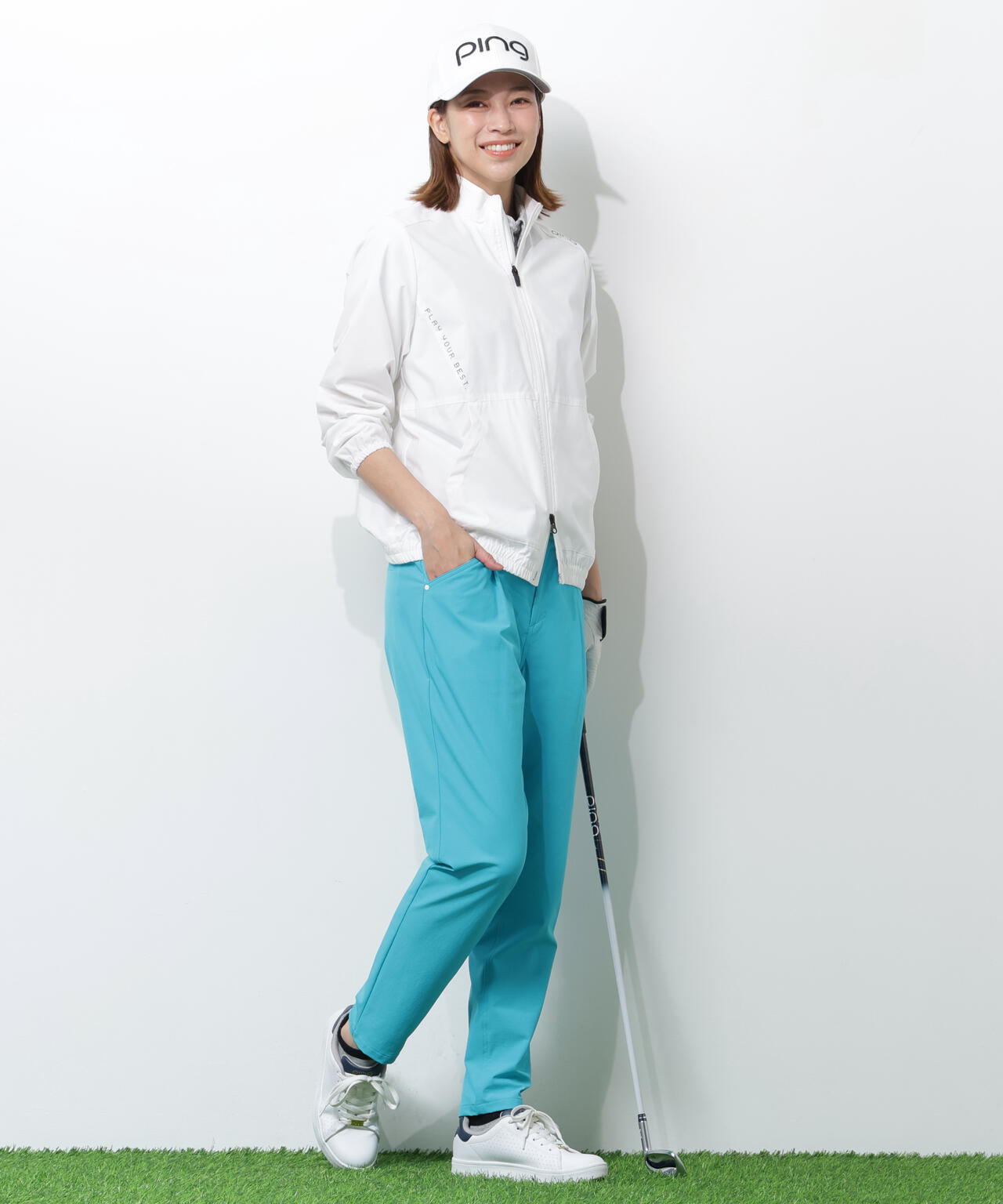 【PING APPAREL】全方向ストレッチ二重織フィット&ストレッチワンタックテーパードパンツ＜PERFORMANCE＞ (LADIES)