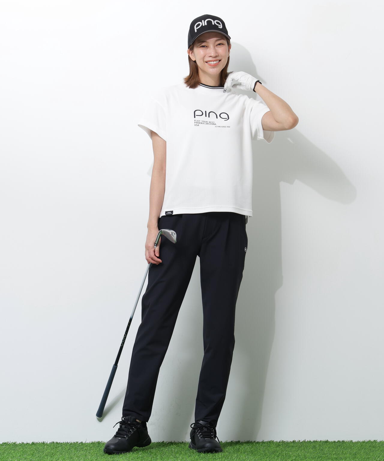 【PING APPAREL】全方向ストレッチドビーワンタックテーパードパンツ ＜PERFORMANCE＞ (LADIES)
