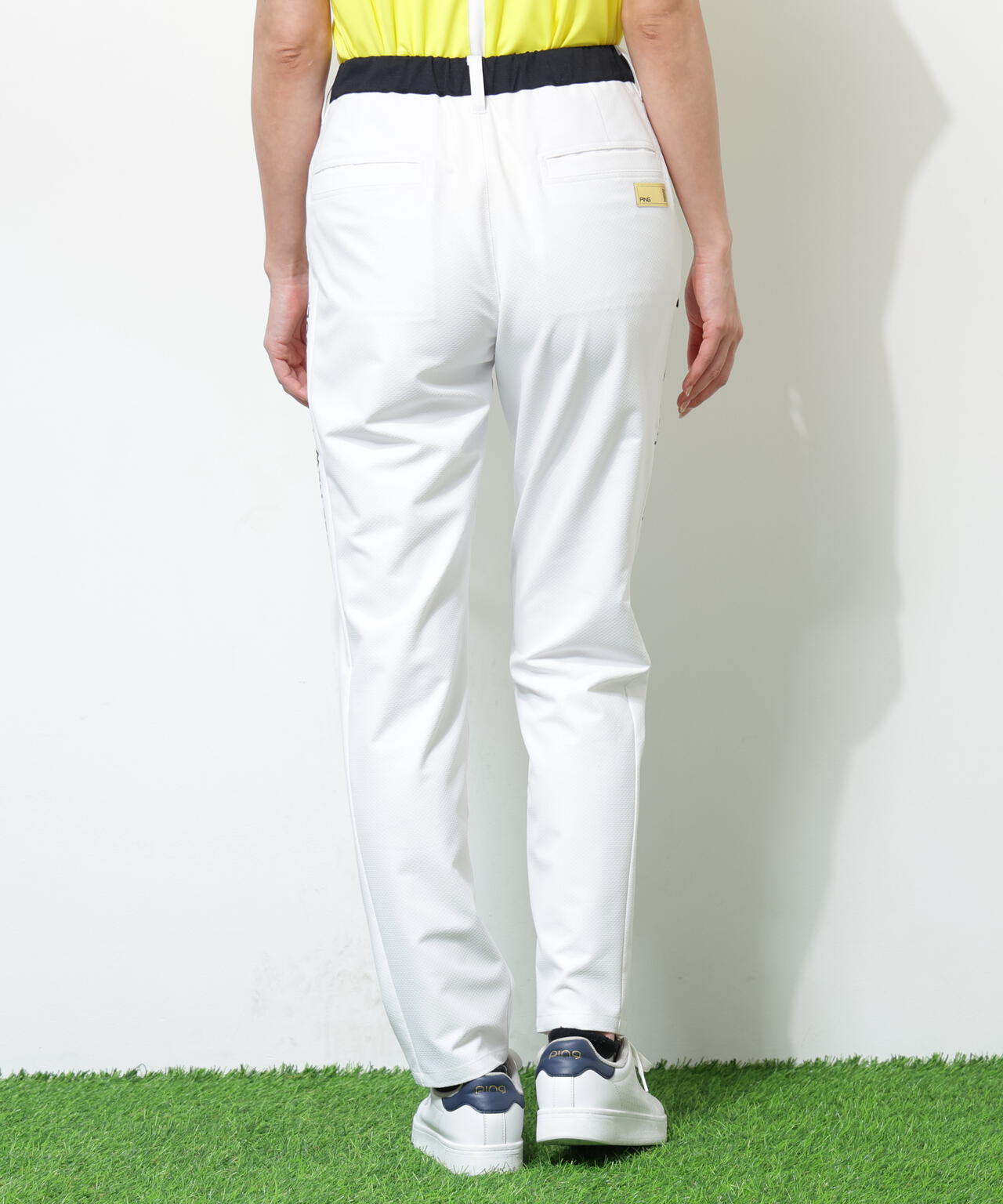 【PING APPAREL】【UVカット・透け防止・ストレッチ】ドビーテーパードパンツ ＜GOLD＞ (LADIES)