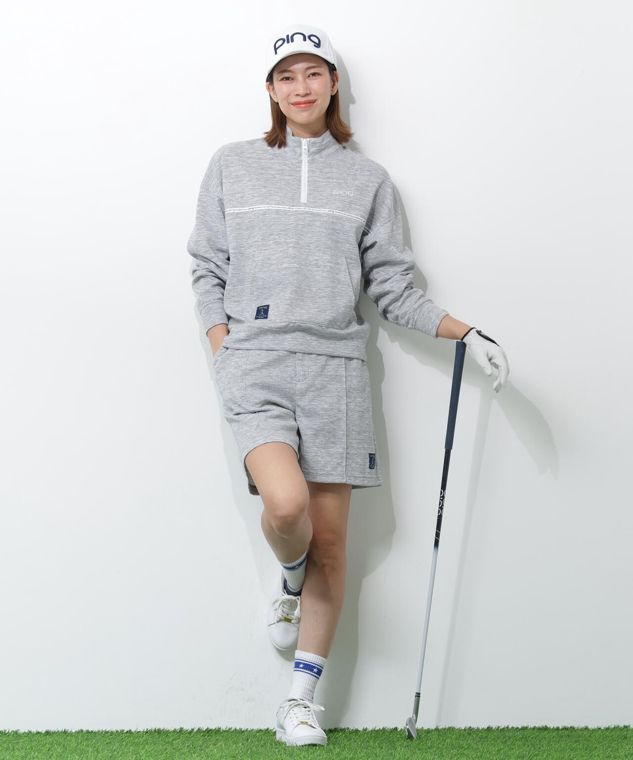 【PING APPAREL】全方向ストレッチダブルフェイスドライミックスアイストーンショートパンツ ＜NATIVE＞ (LADIES)