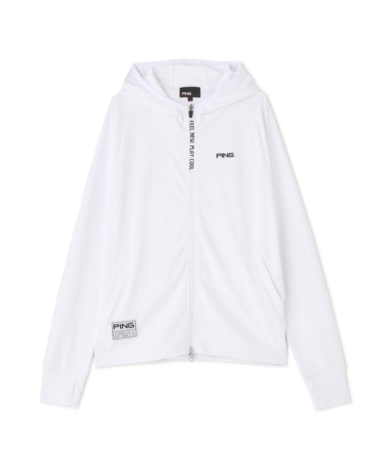 【PING APPAREL】【接触冷感・UVカット】フルジップカットソーフーディ ＜GOLD＞ (LADIES)