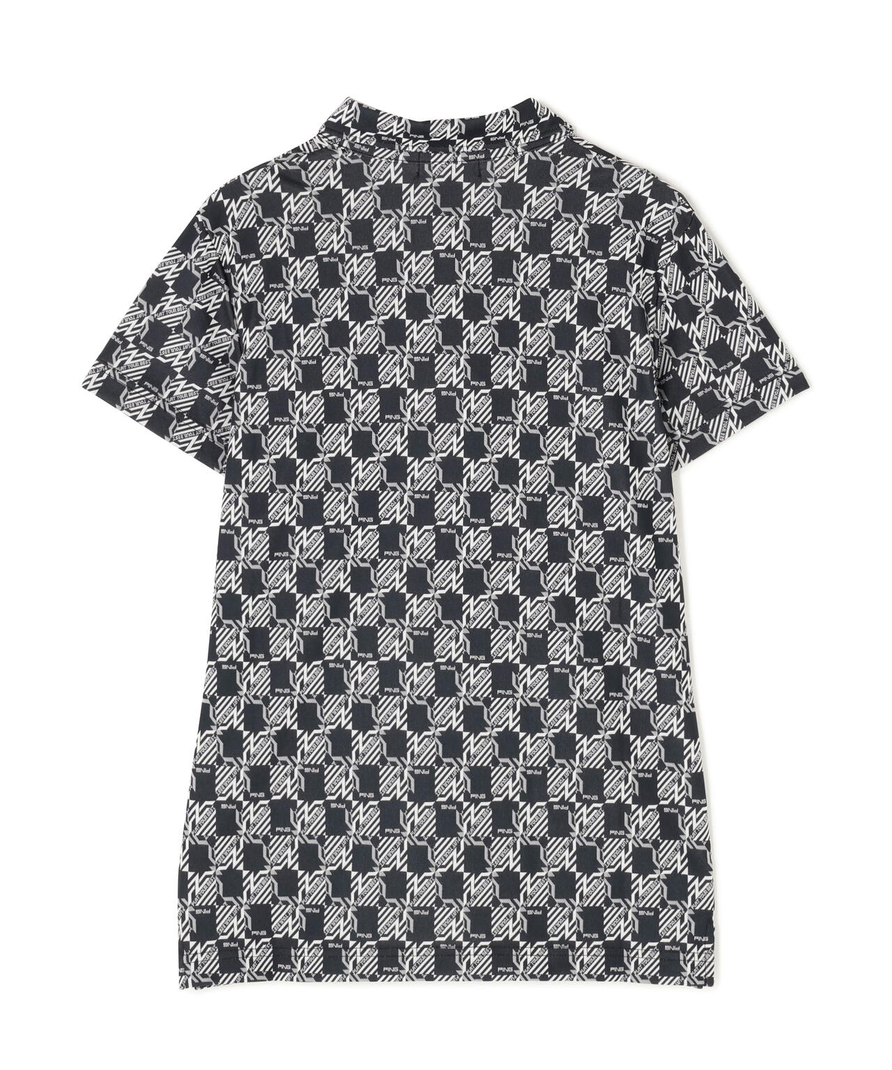 【PING APPAREL】AZモノグラムジャカードブロックロゴ半袖ポロシャツ ＜PERFORMANCE＞ (LADIES)