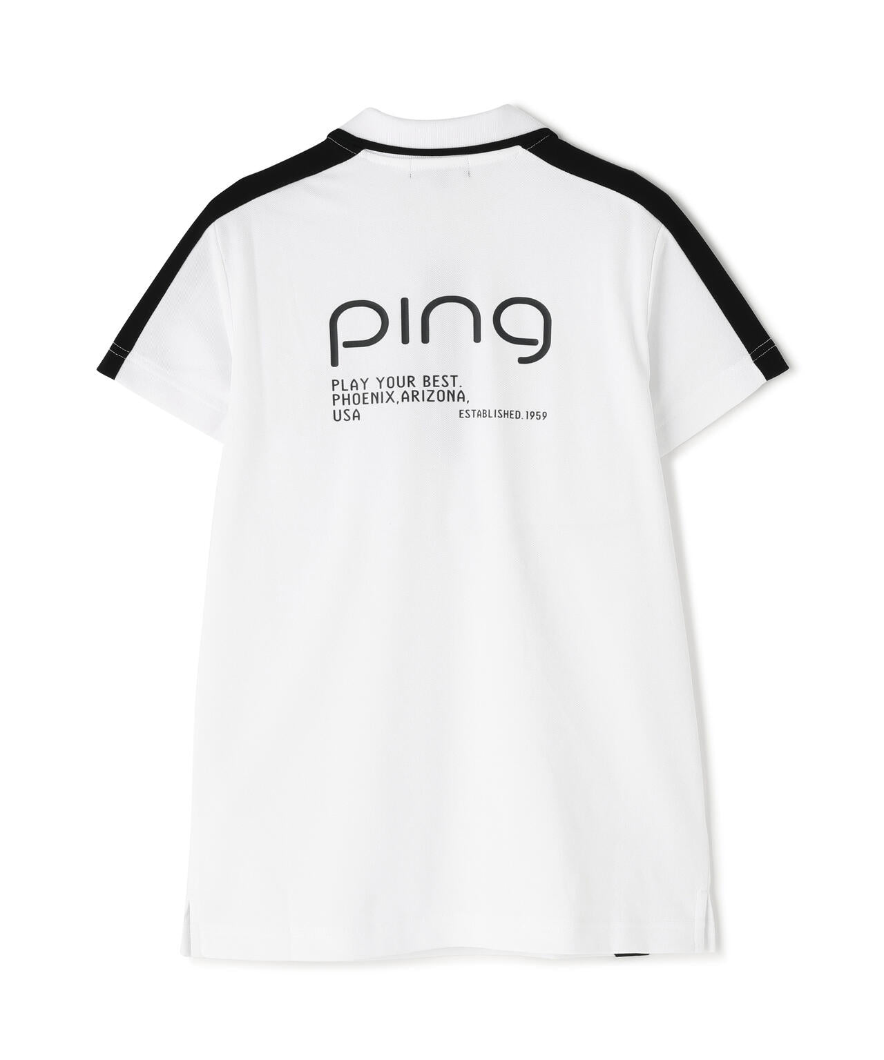 【PING APPAREL】切替ロゴテープカノコ半袖ハーフジップポロシャツ ＜PERFORMANCE＞ (LADIES)