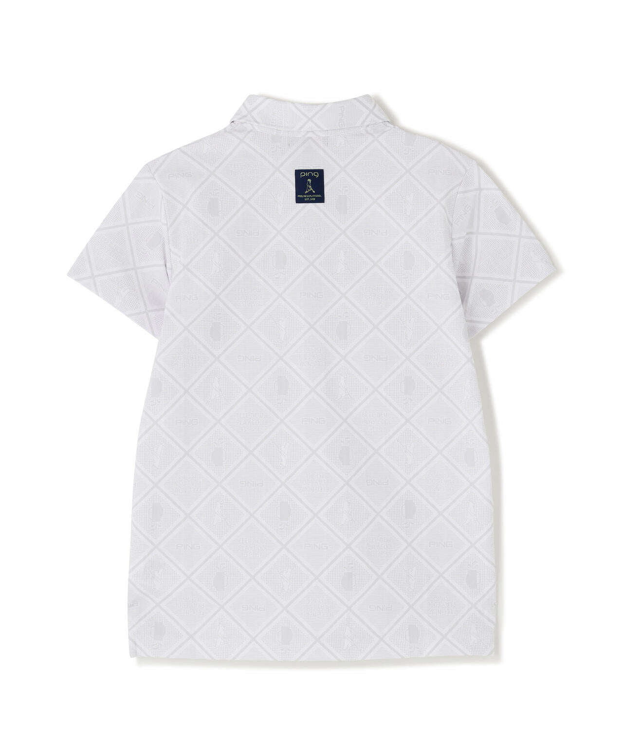 【PING APPAREL】バイアスチェックプリントEPIX変形ストレッチサッカー半袖ポロシャツ ＜NATIVE＞ (LADIES)