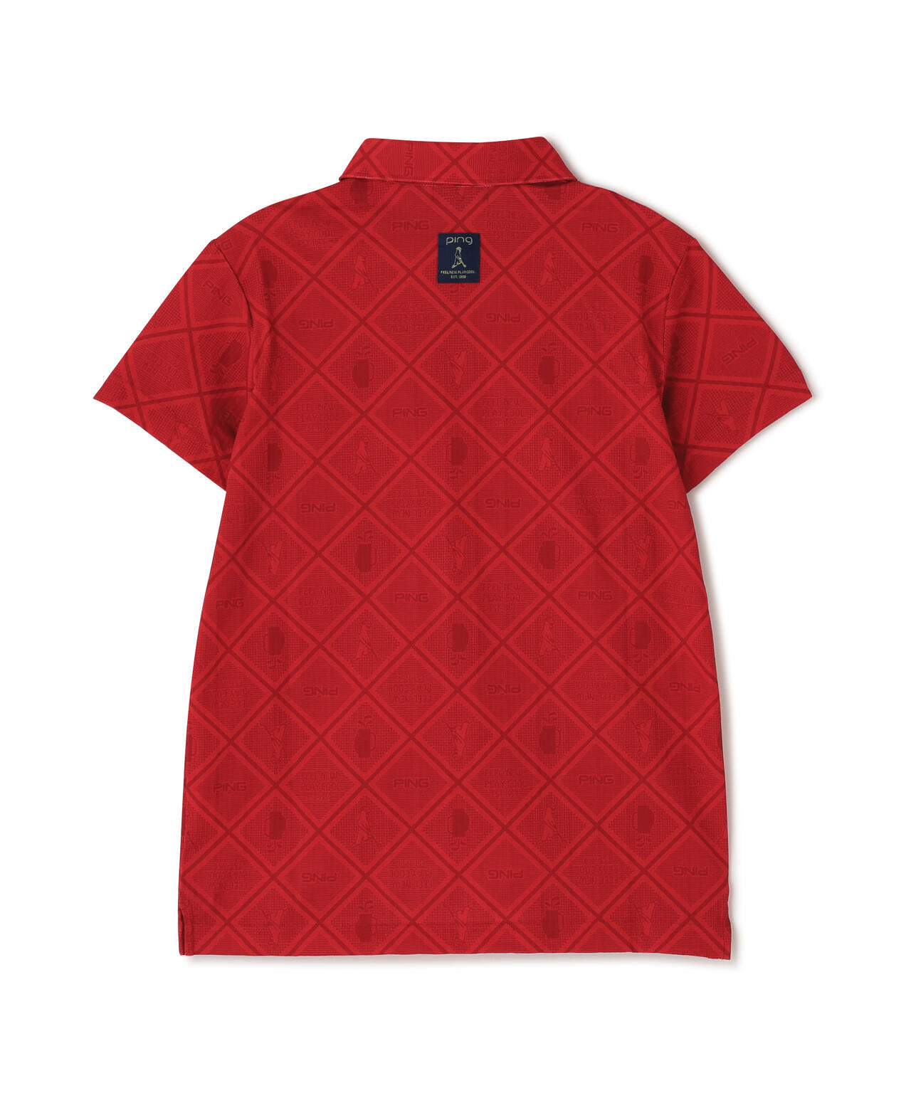 【PING APPAREL】バイアスチェックプリントEPIX変形ストレッチサッカー半袖ポロシャツ ＜NATIVE＞ (LADIES)