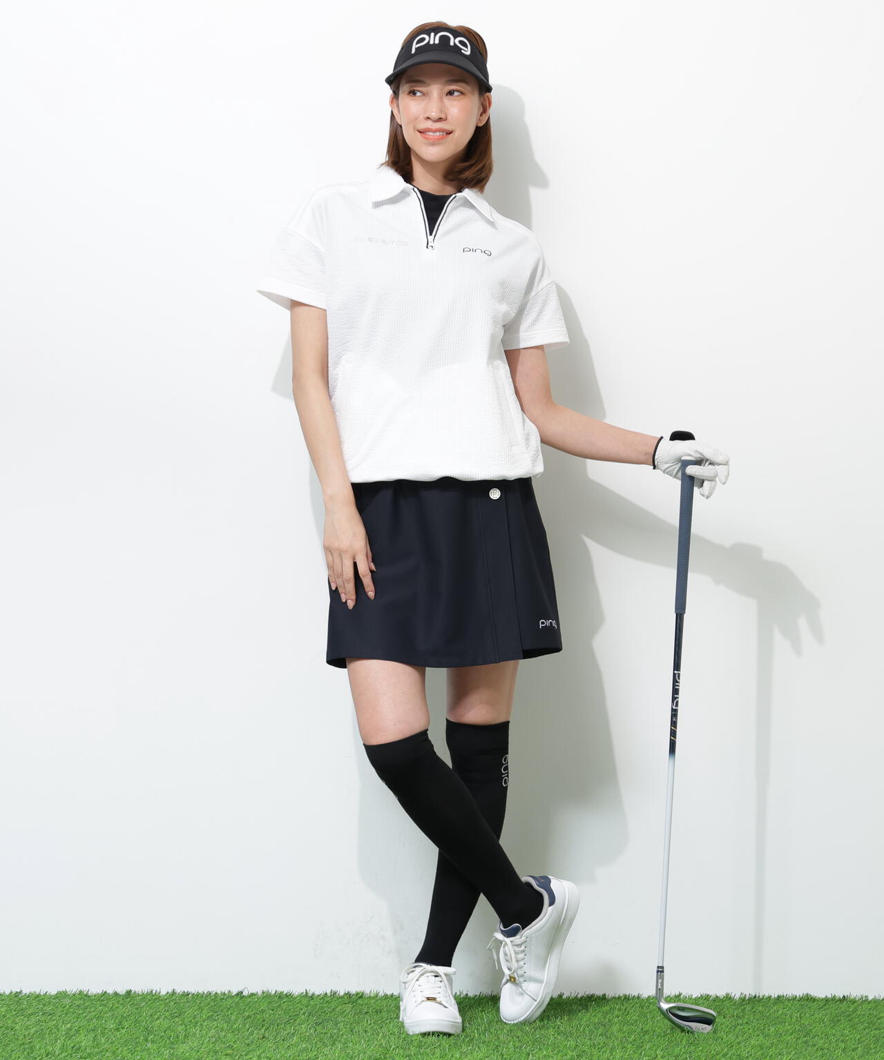【PING APPAREL】PEサッカー半袖ポロシャツ ＜GOLD＞ (LADIES)
