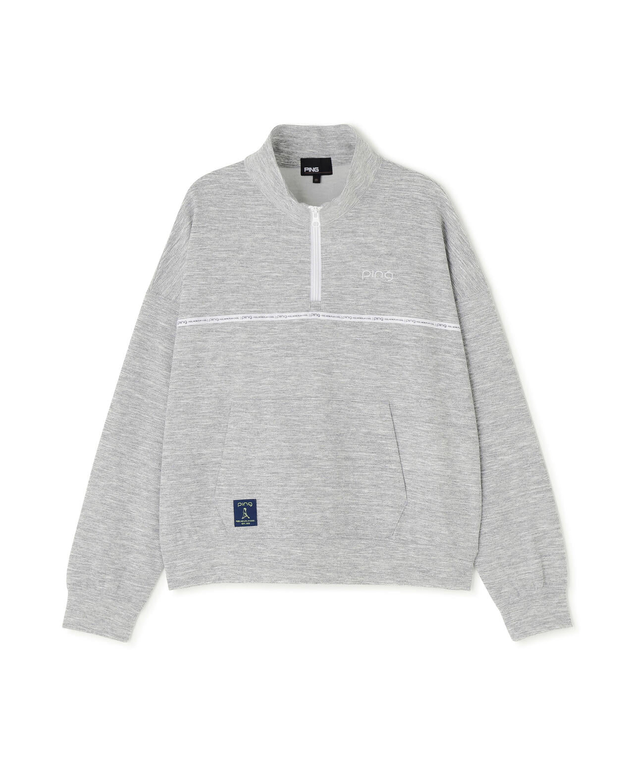 【PING APPAREL】全方向ストレッチダブルフェイスドライミックスアイストーンハーフジップカットソー＜NATIVE＞ (LADIES)