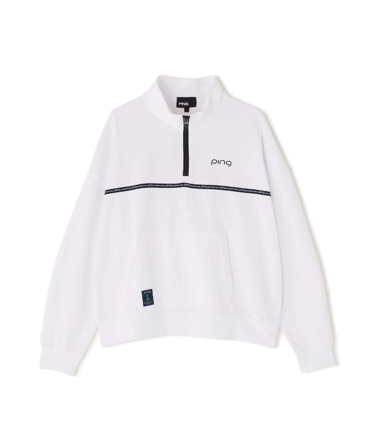 【PING APPAREL】全方向ストレッチダブルフェイスドライミックスアイストーンハーフジップカットソー＜NATIVE＞ (LADIES)