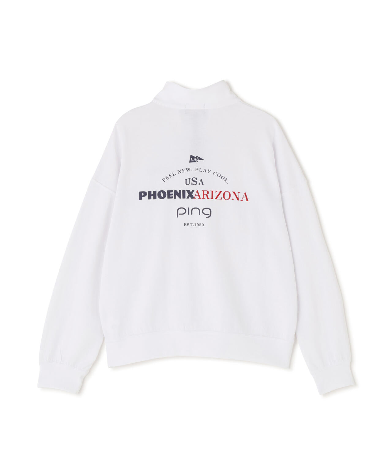 【PING APPAREL】全方向ストレッチダブルフェイスドライミックスアイストーンハーフジップカットソー＜NATIVE＞ (LADIES)