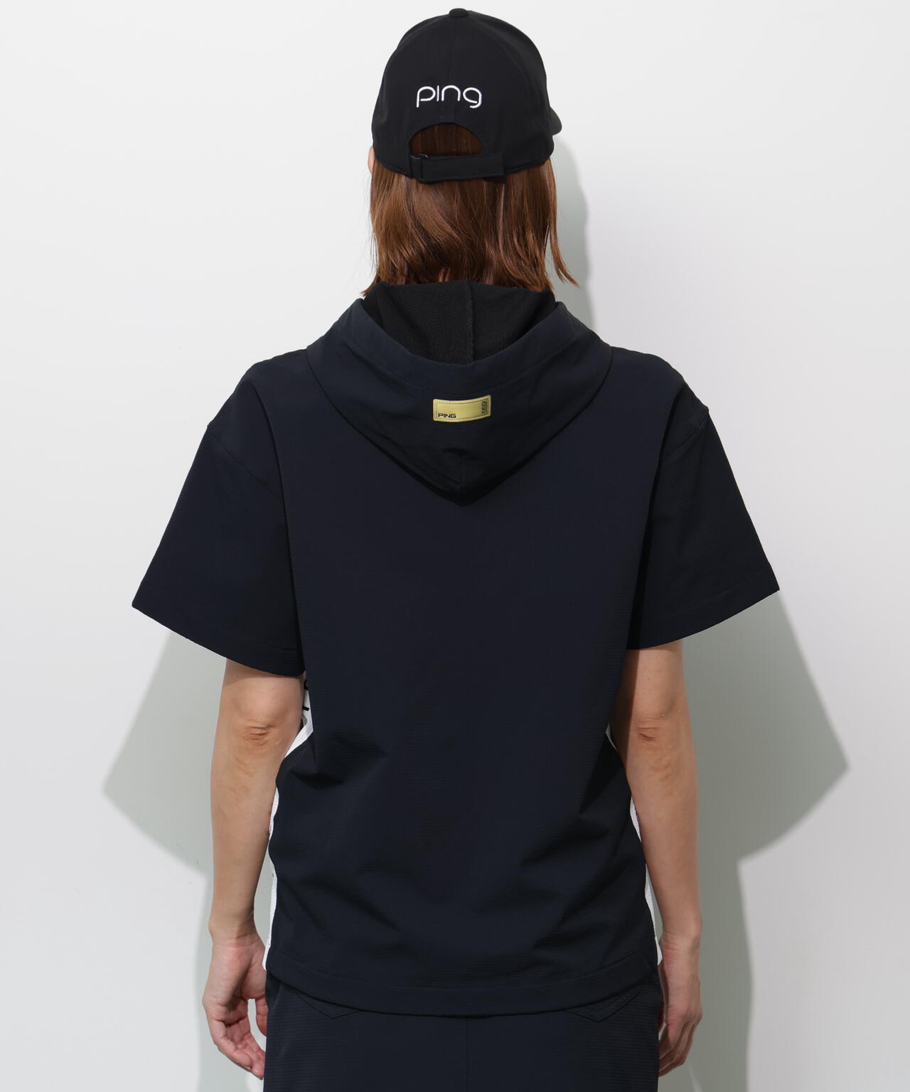 【PING APPAREL】半袖フーディプルオーバー ＜GOLD＞ (LADIES)