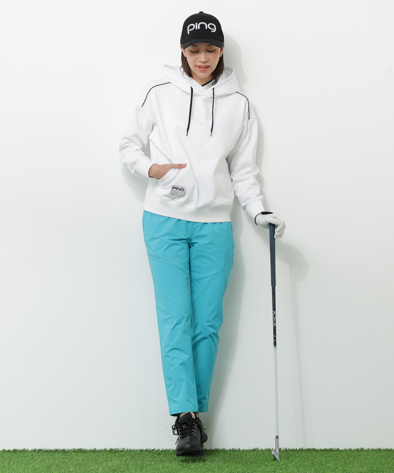 【PING APPAREL】冷感ポンチハイネックシャツ ＜GOLD＞ (LADIES)